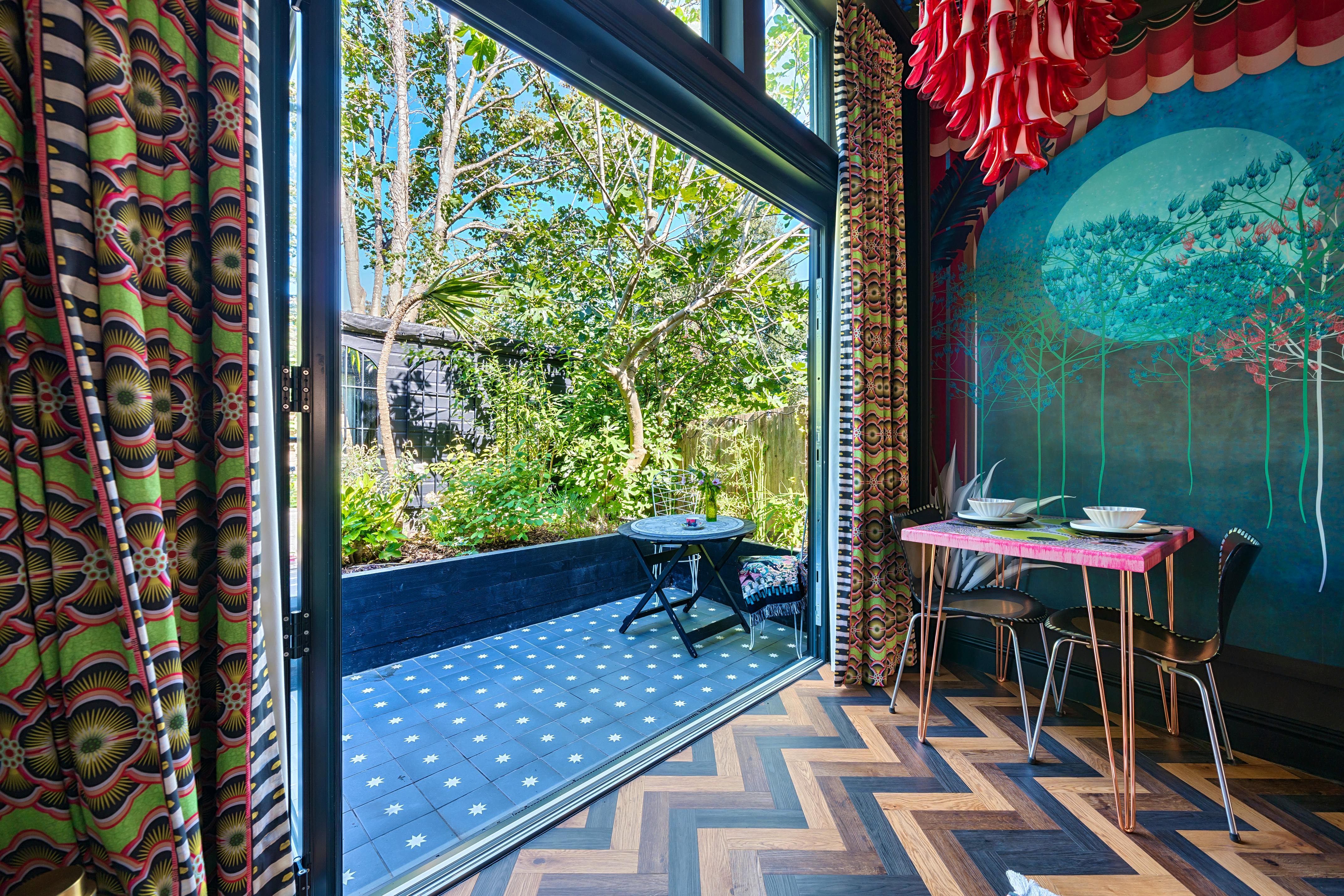 Inside dining or workspace