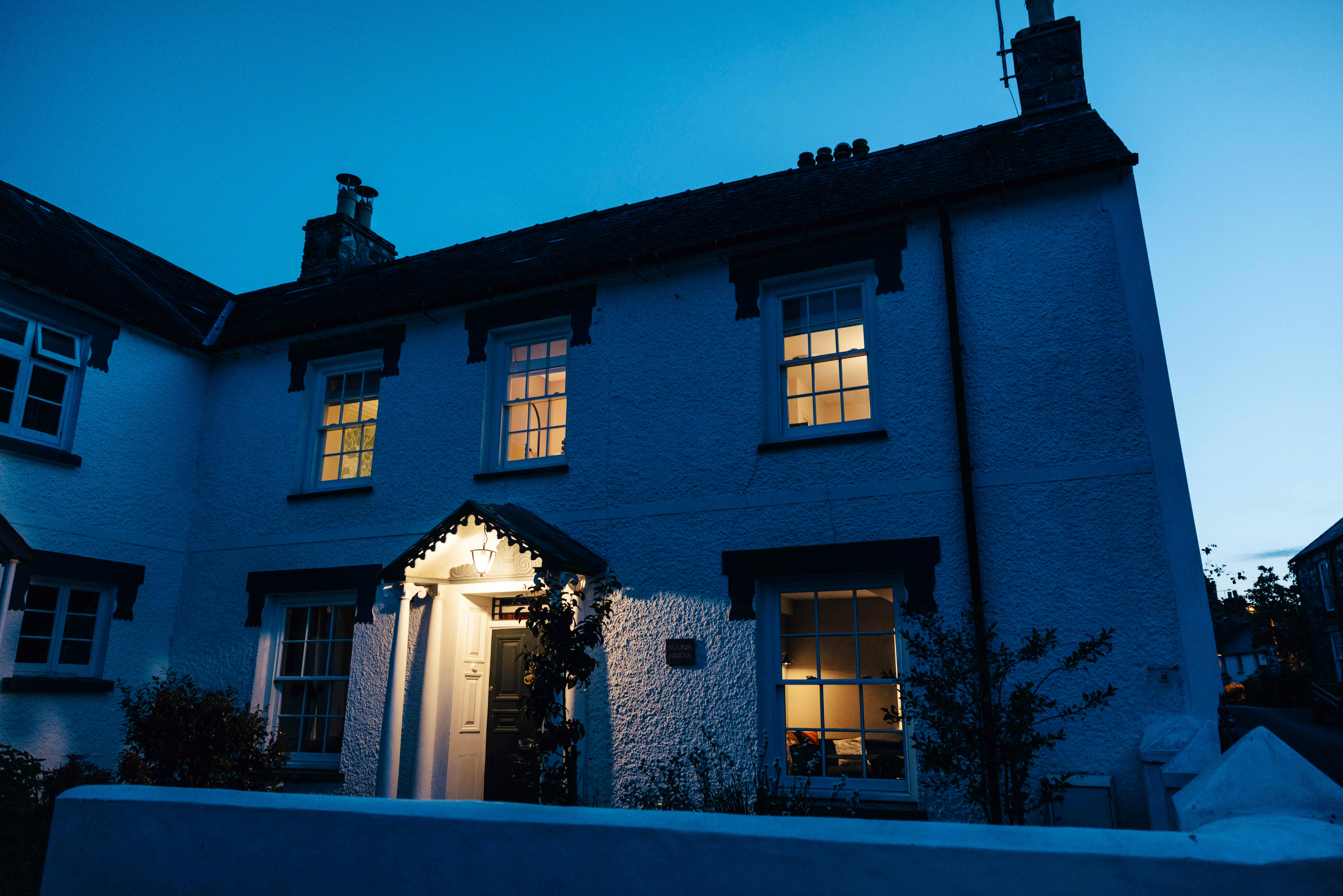 Major House at night