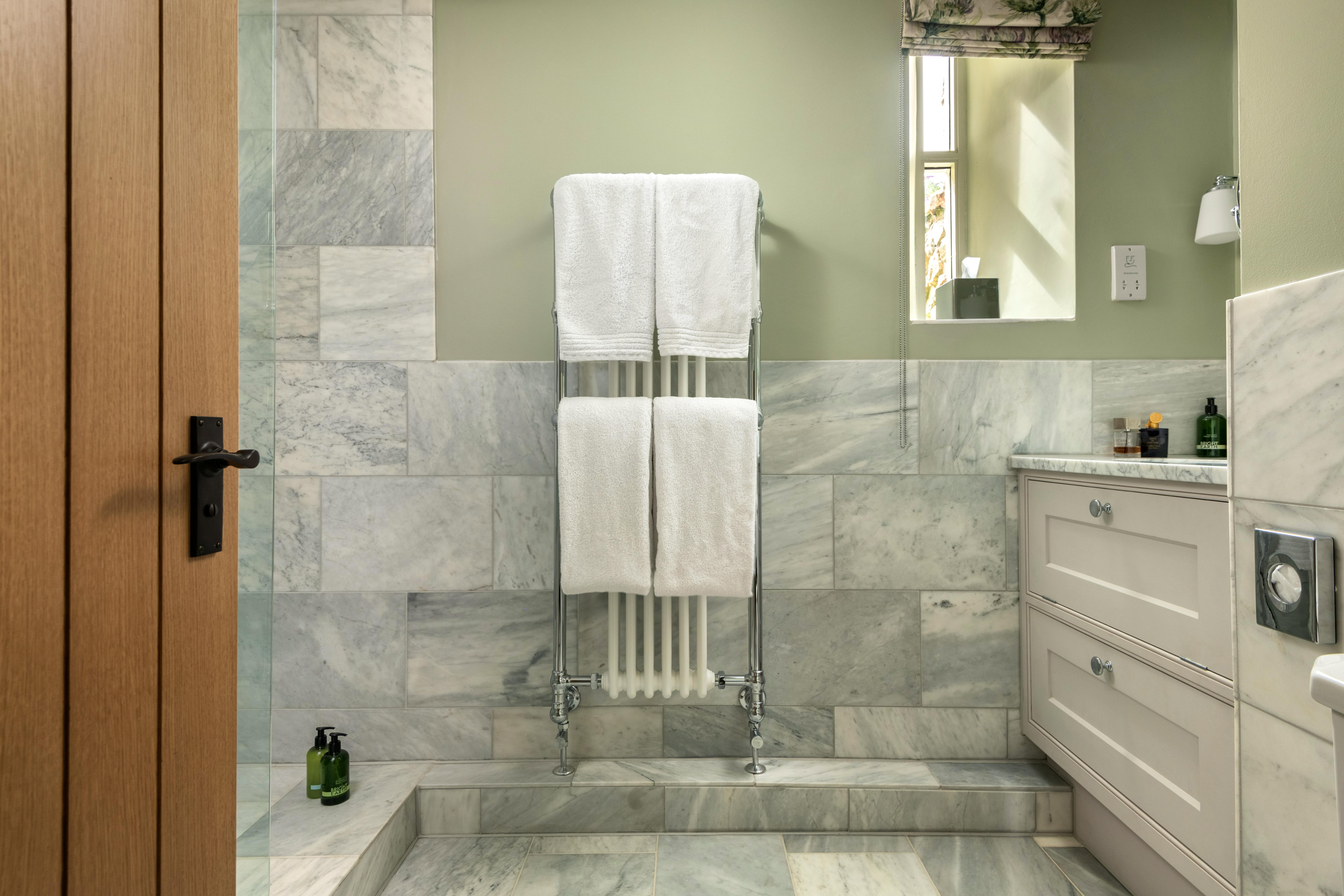 New marble-finished bathroom