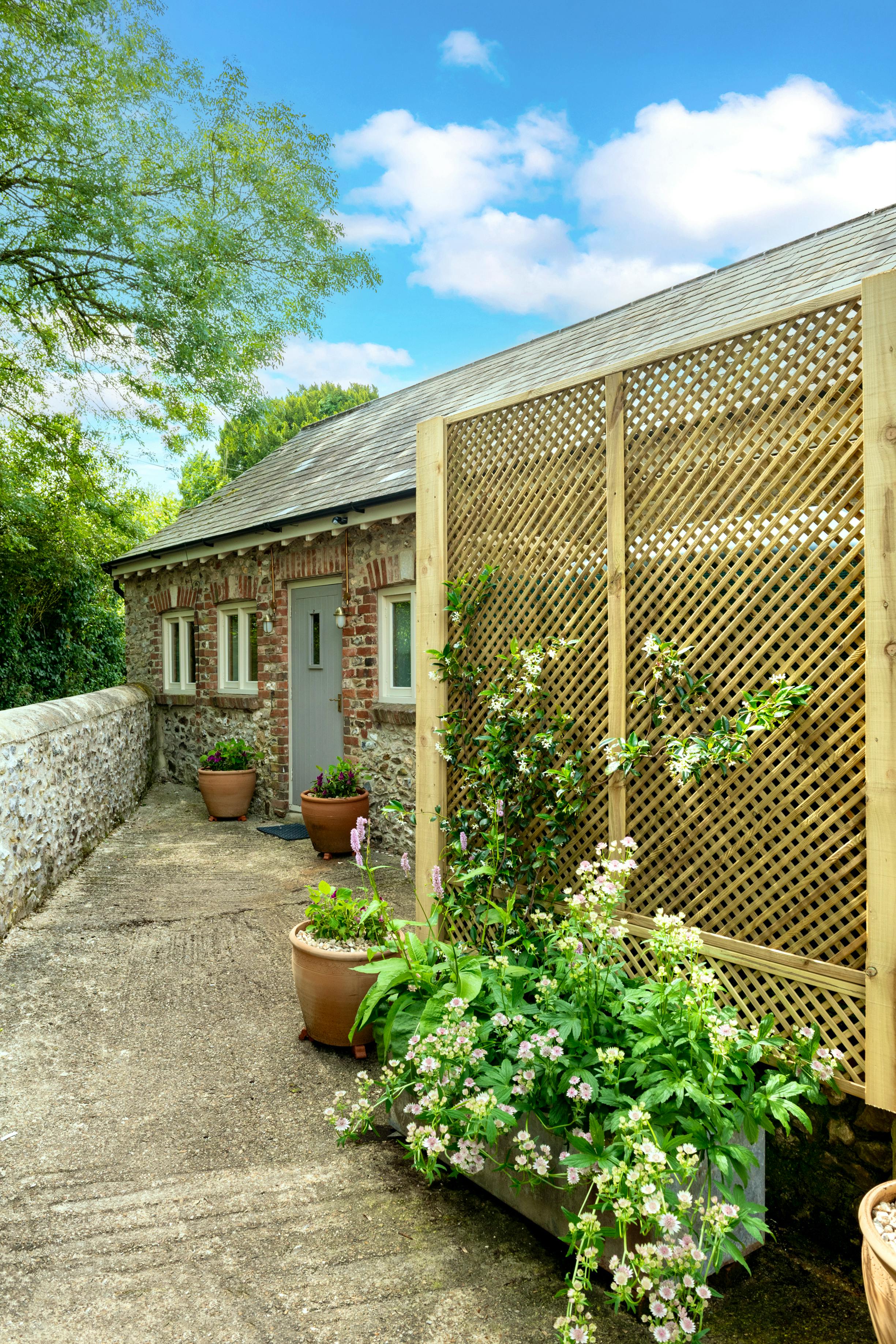 Private front garden & parking