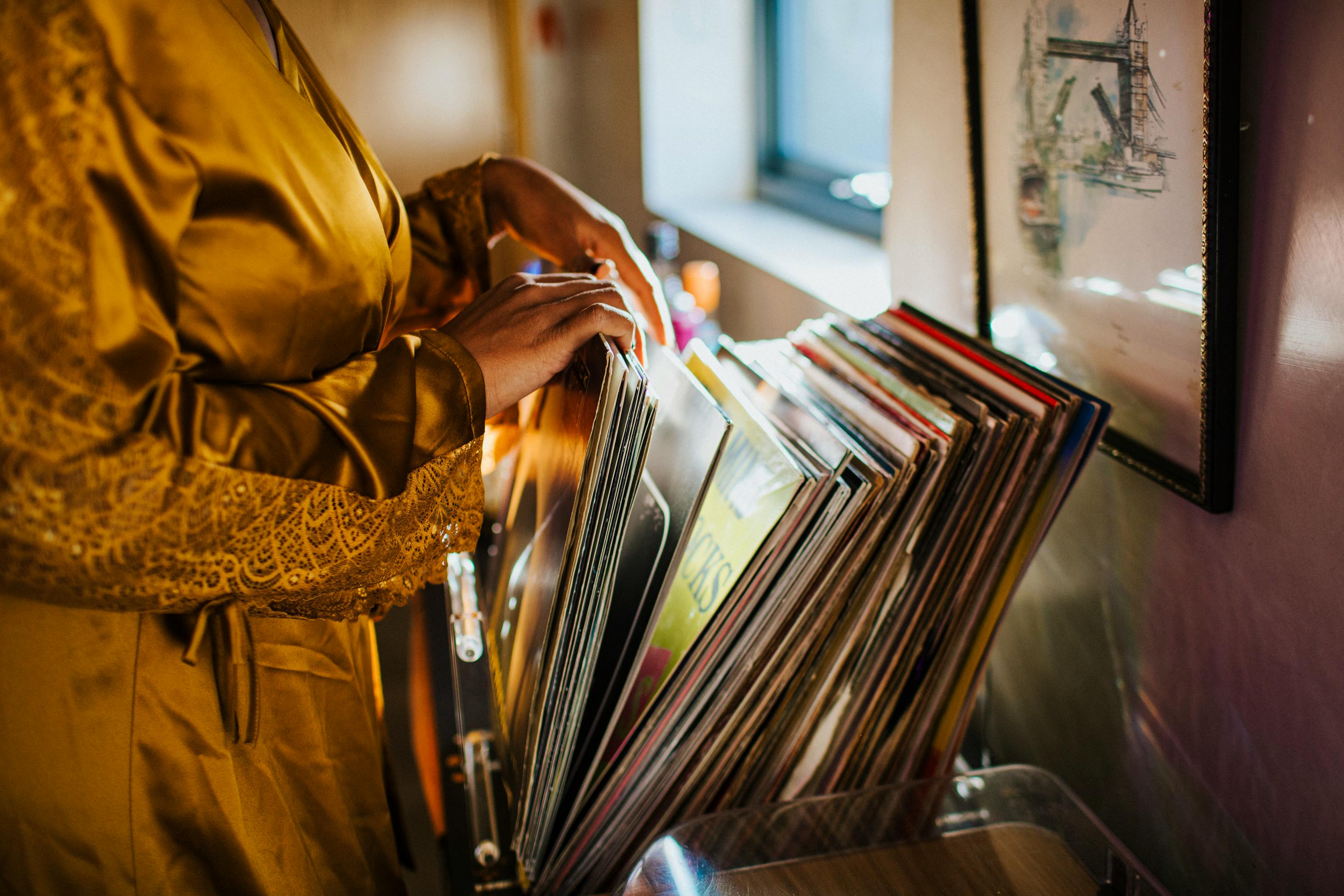 Vinyl record player & Vinyl records