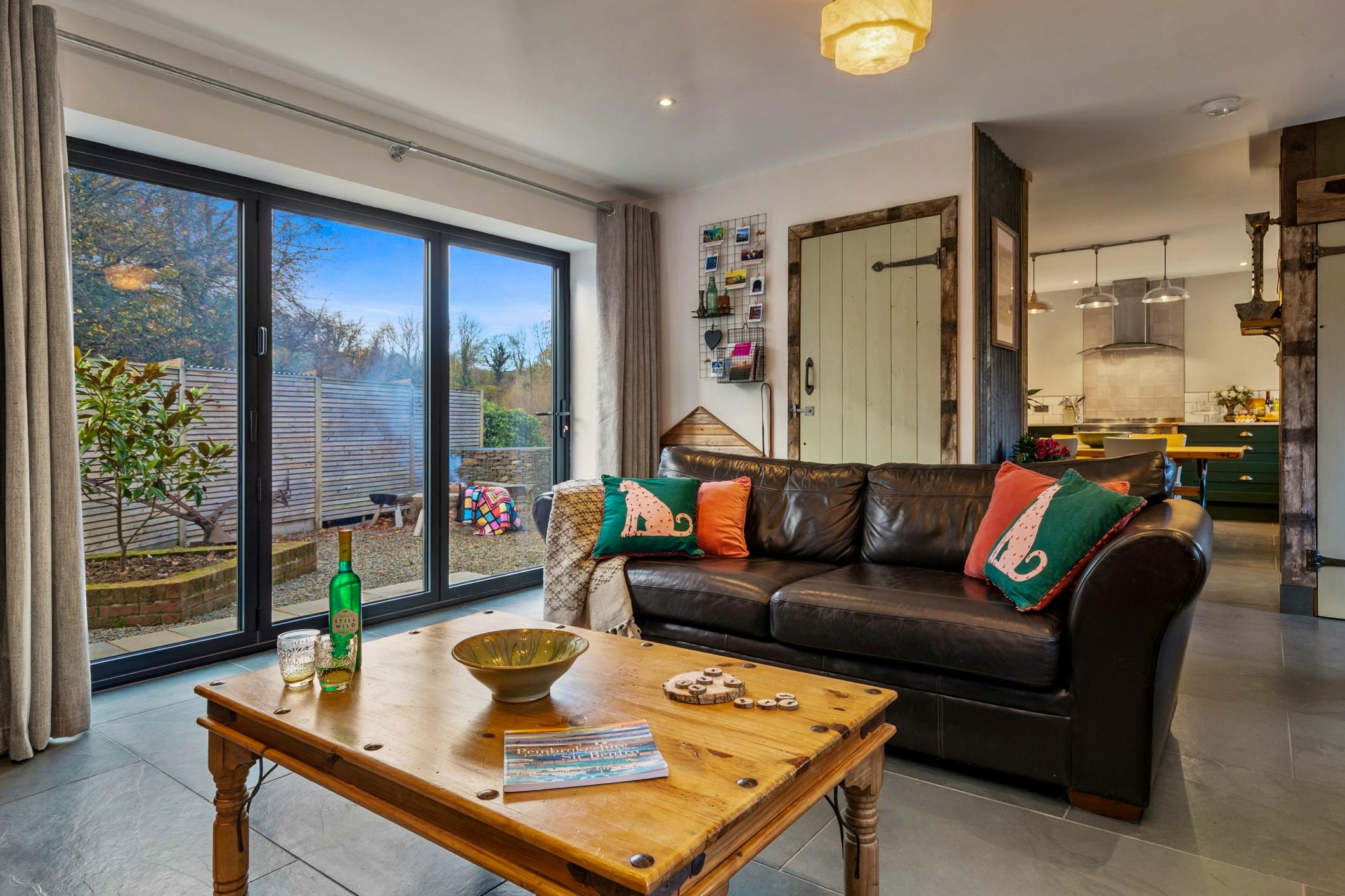 Comfy  lounge with bi-fold doors