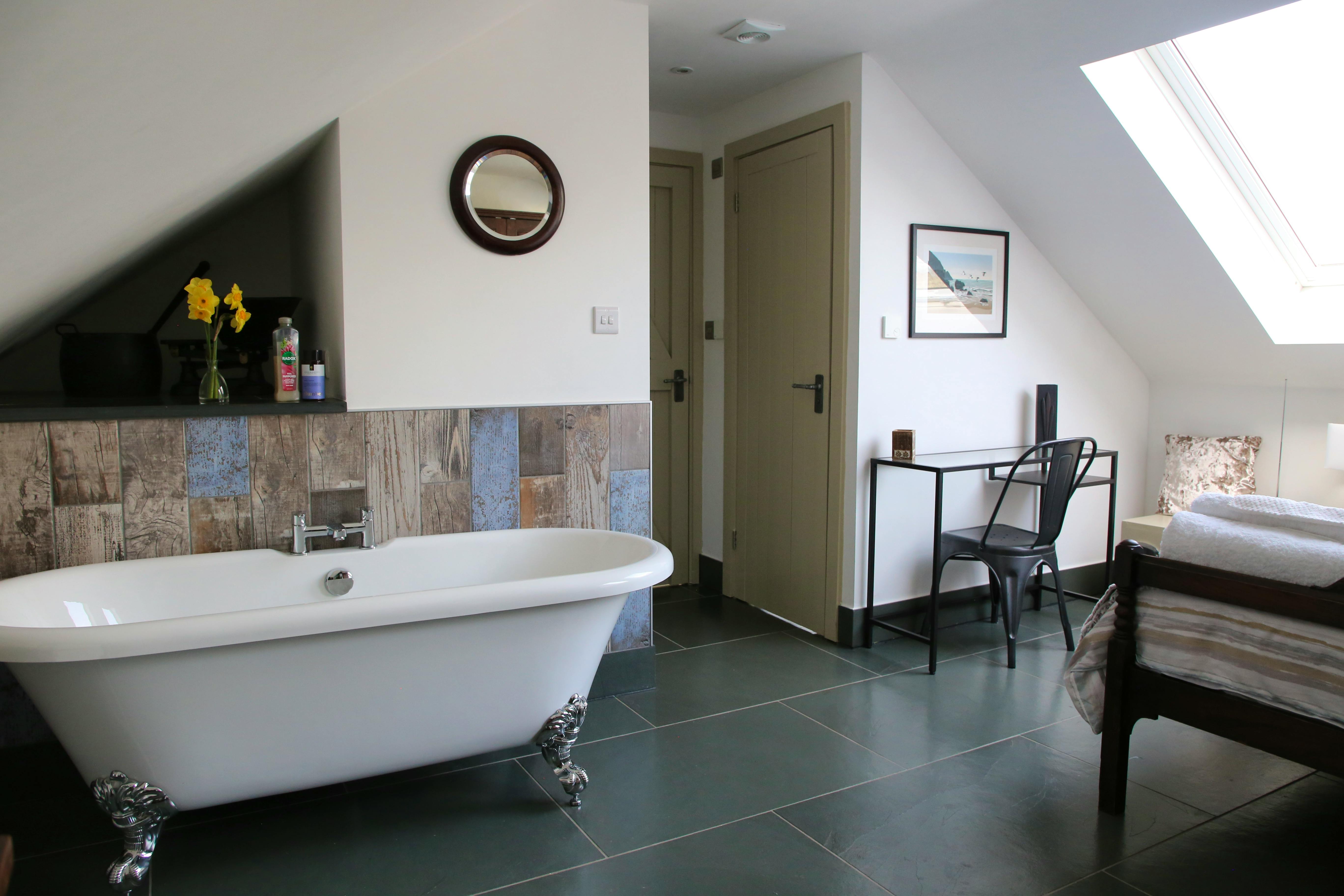 Double bedroom features work desk