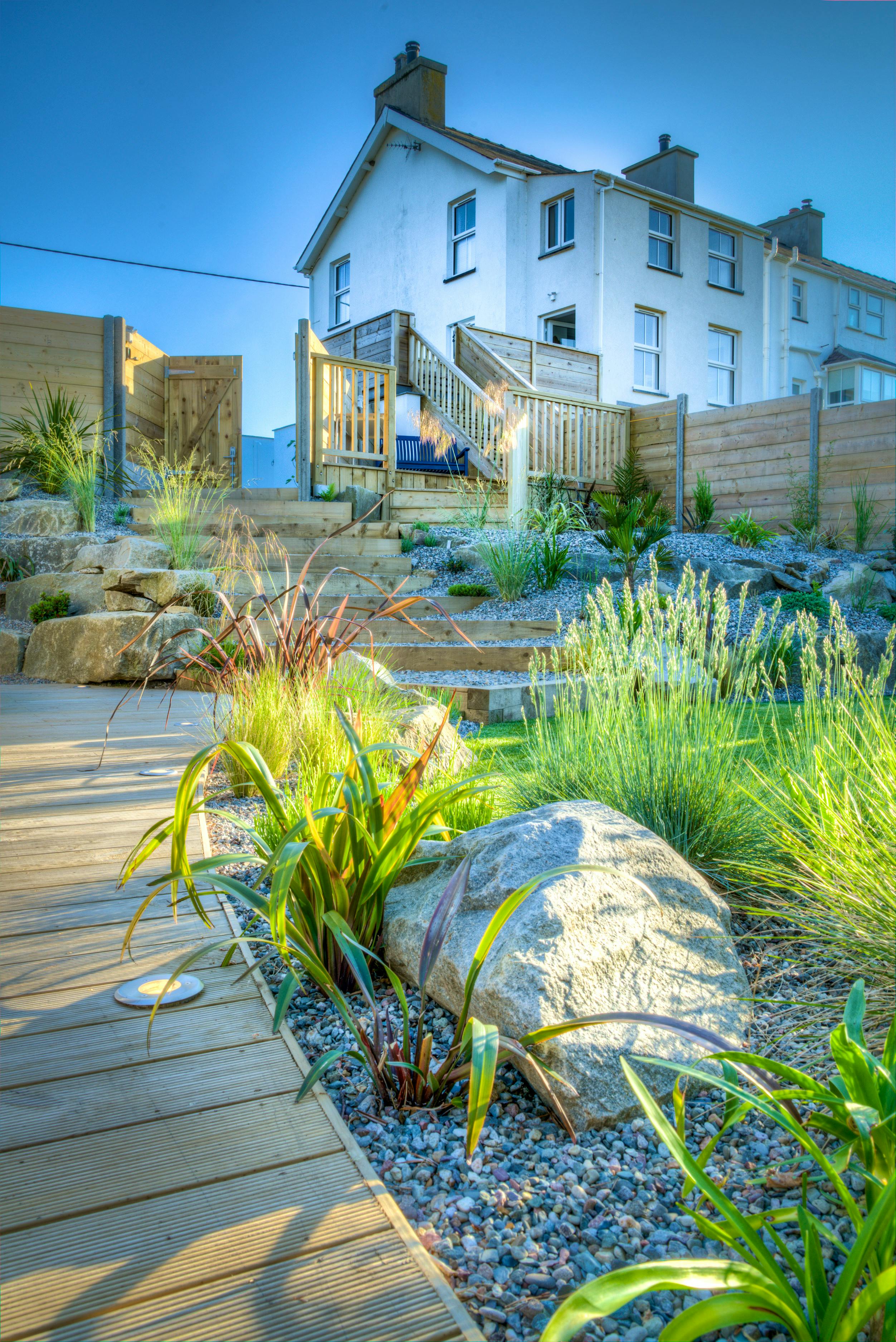 Looking at the house from pavilion