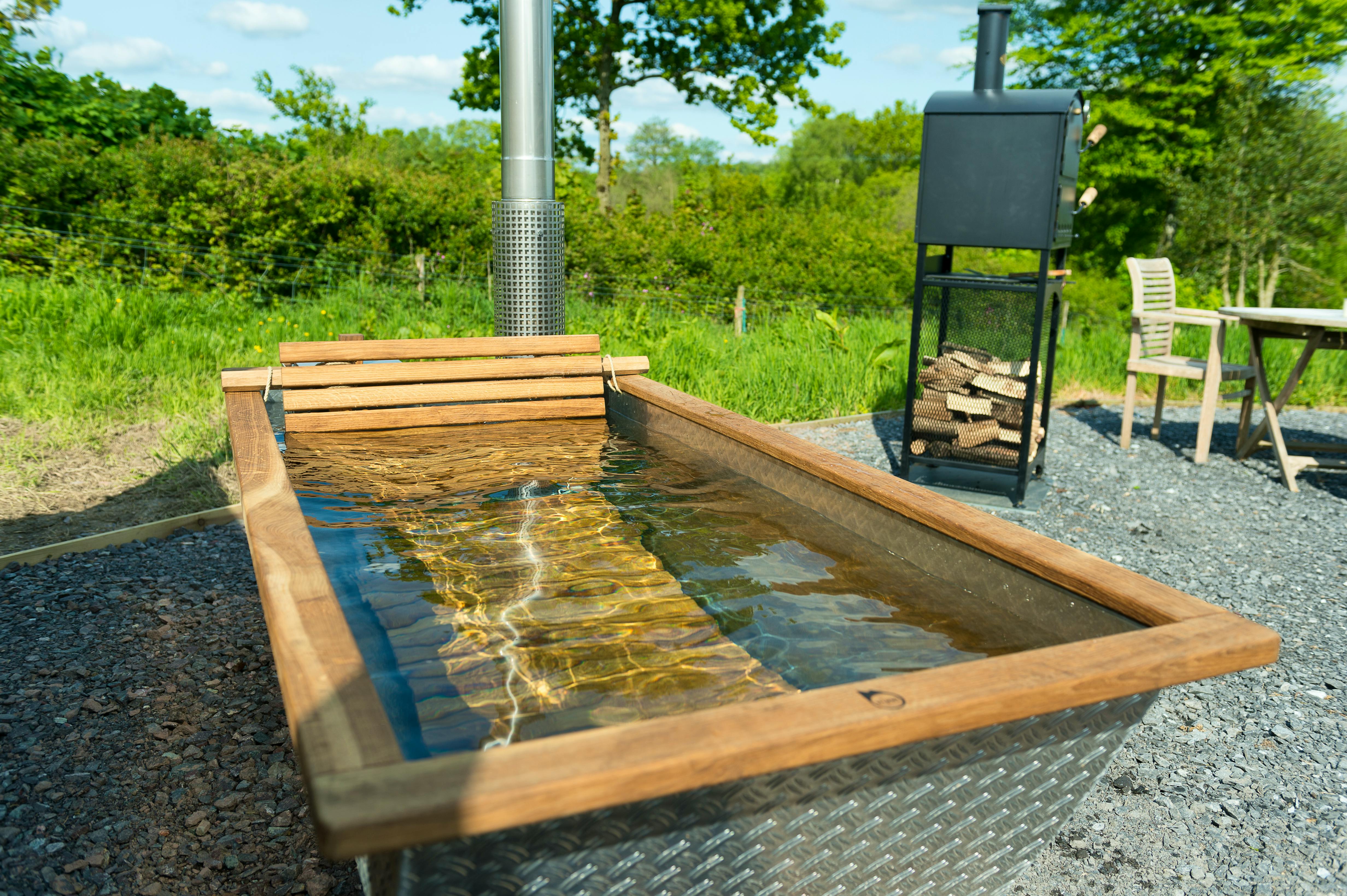 The hot tub is perfect for relaxing and taking in the views and the night sky.