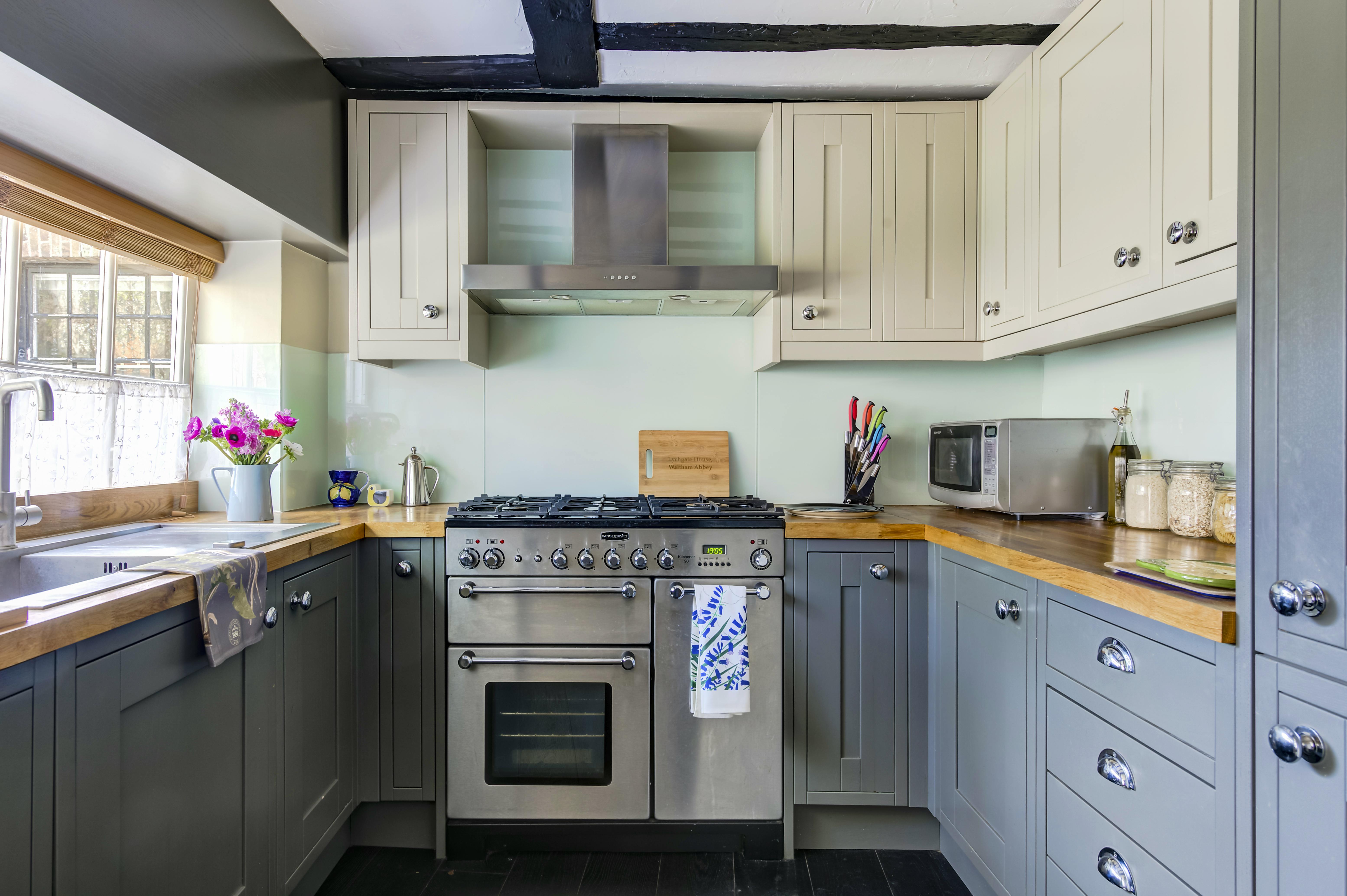 Well-equipped kitchen.