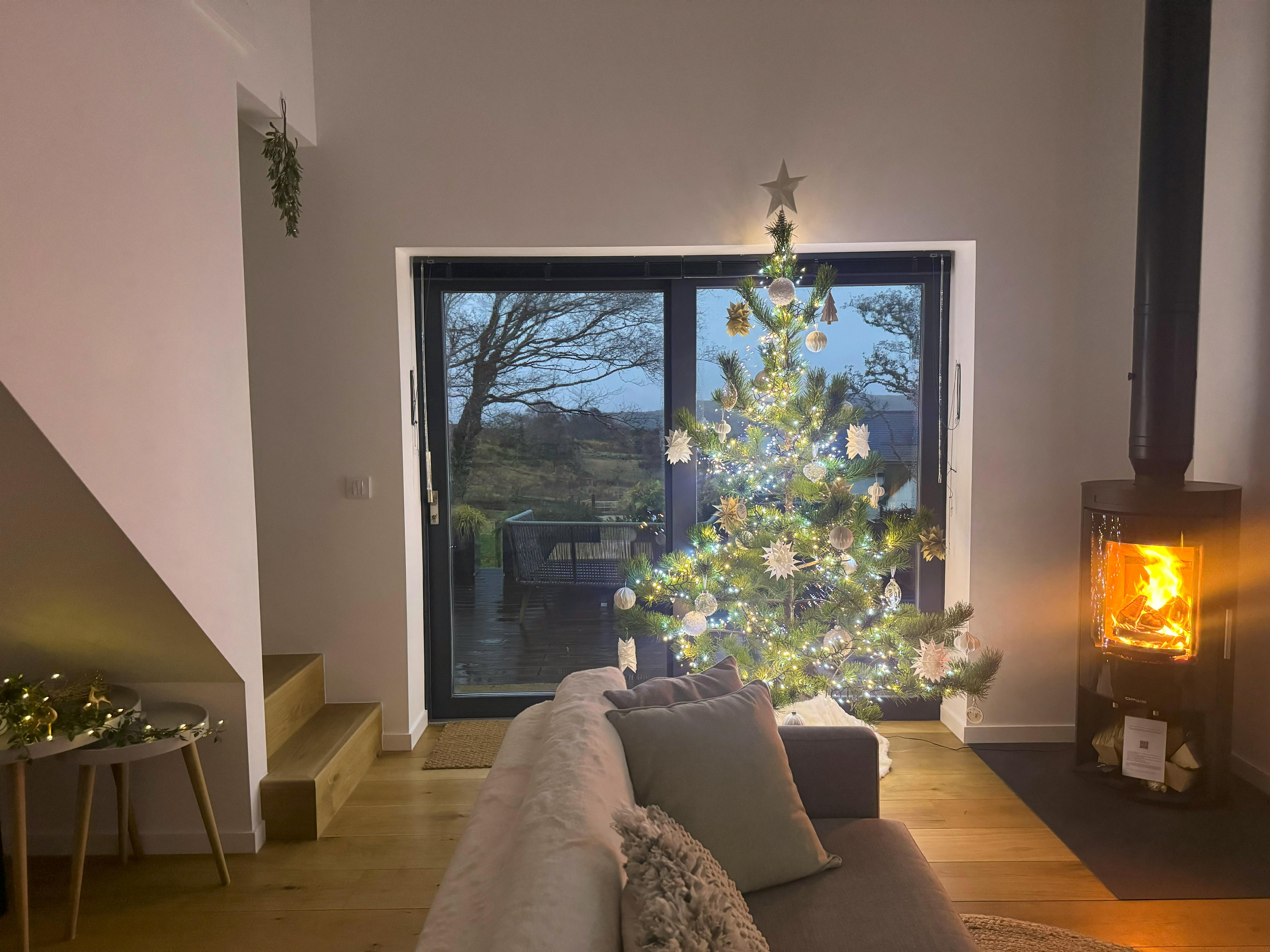 Christmas by the fire