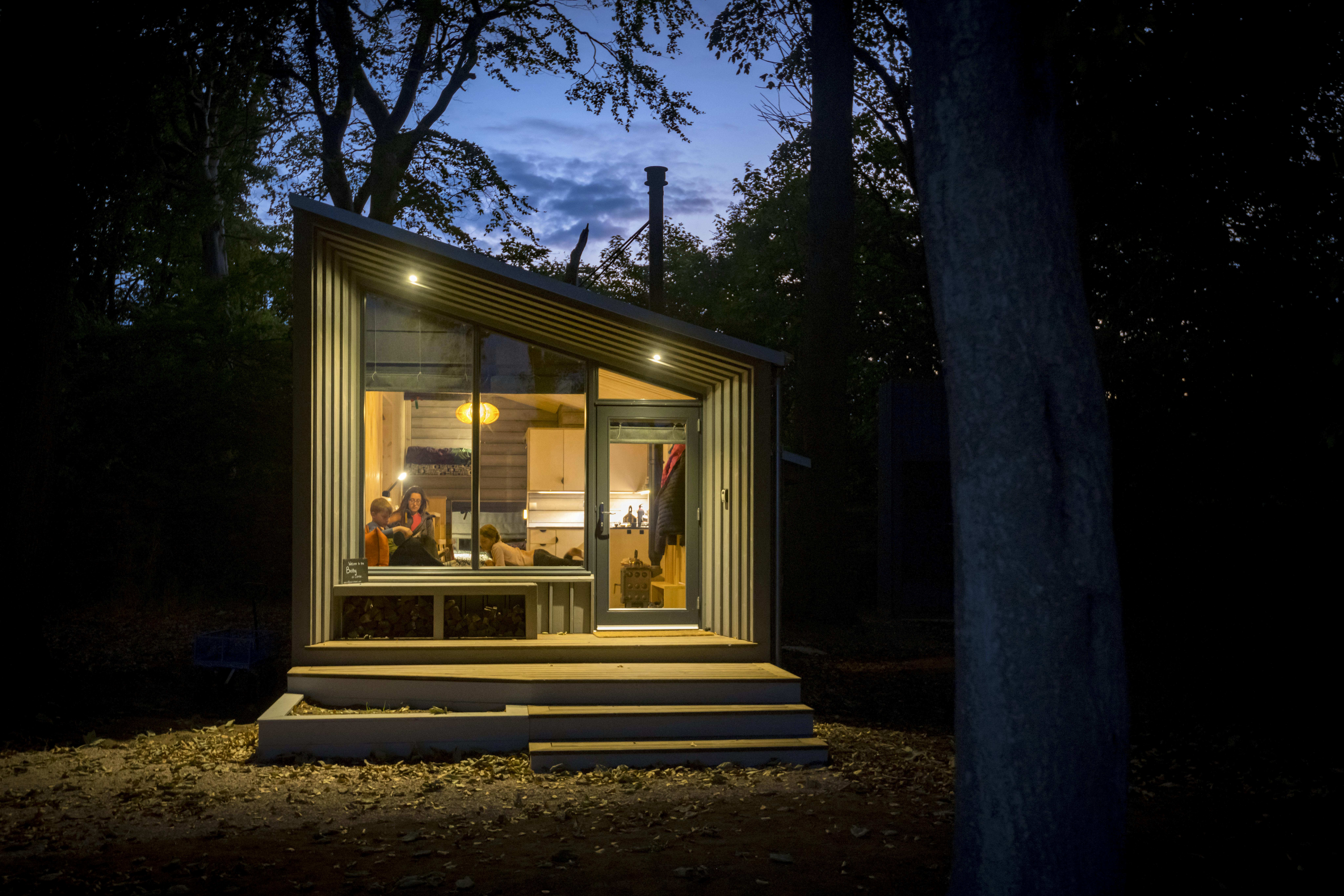 night time looking into Bothy