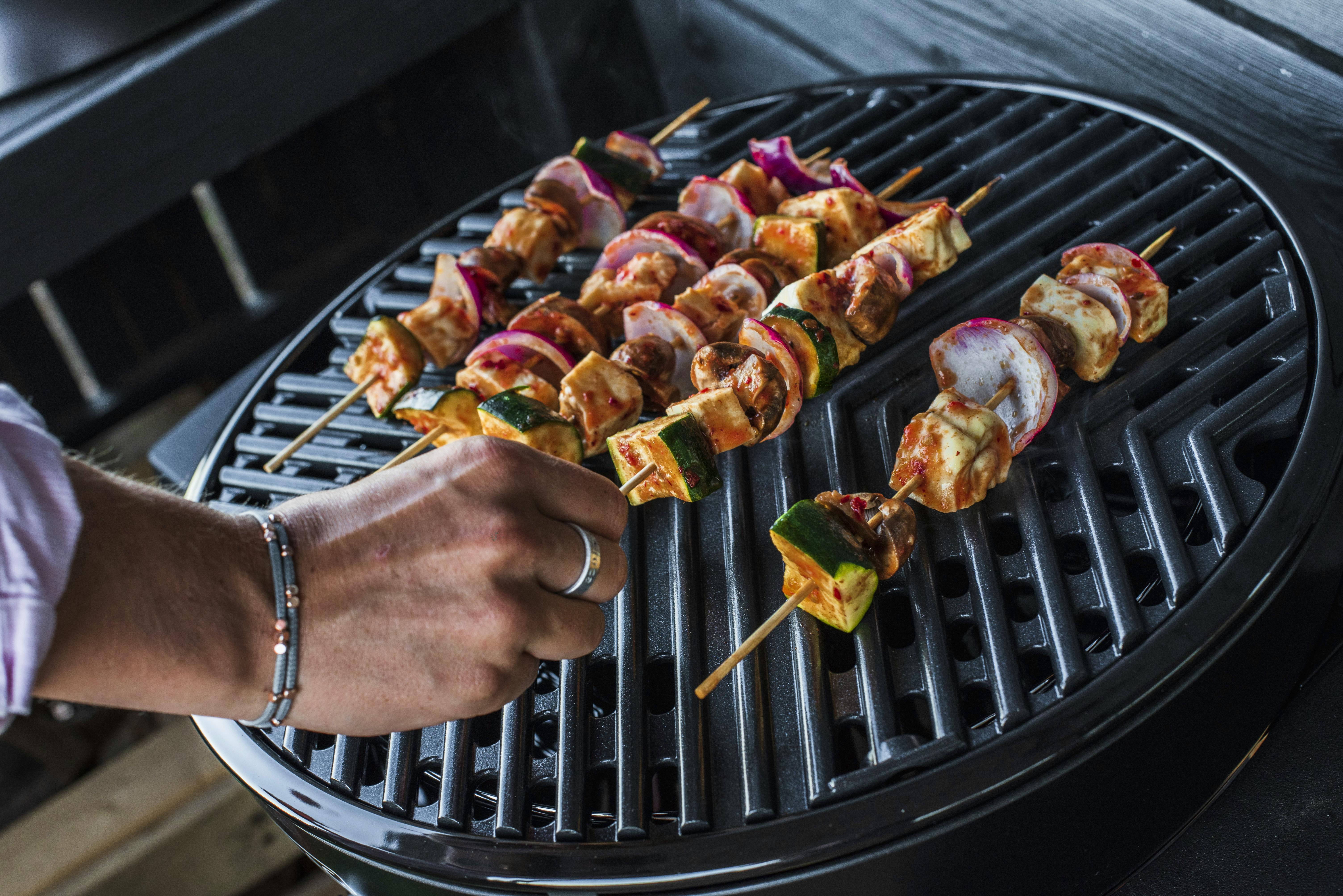 a gas bbq is provided   a fire pit
