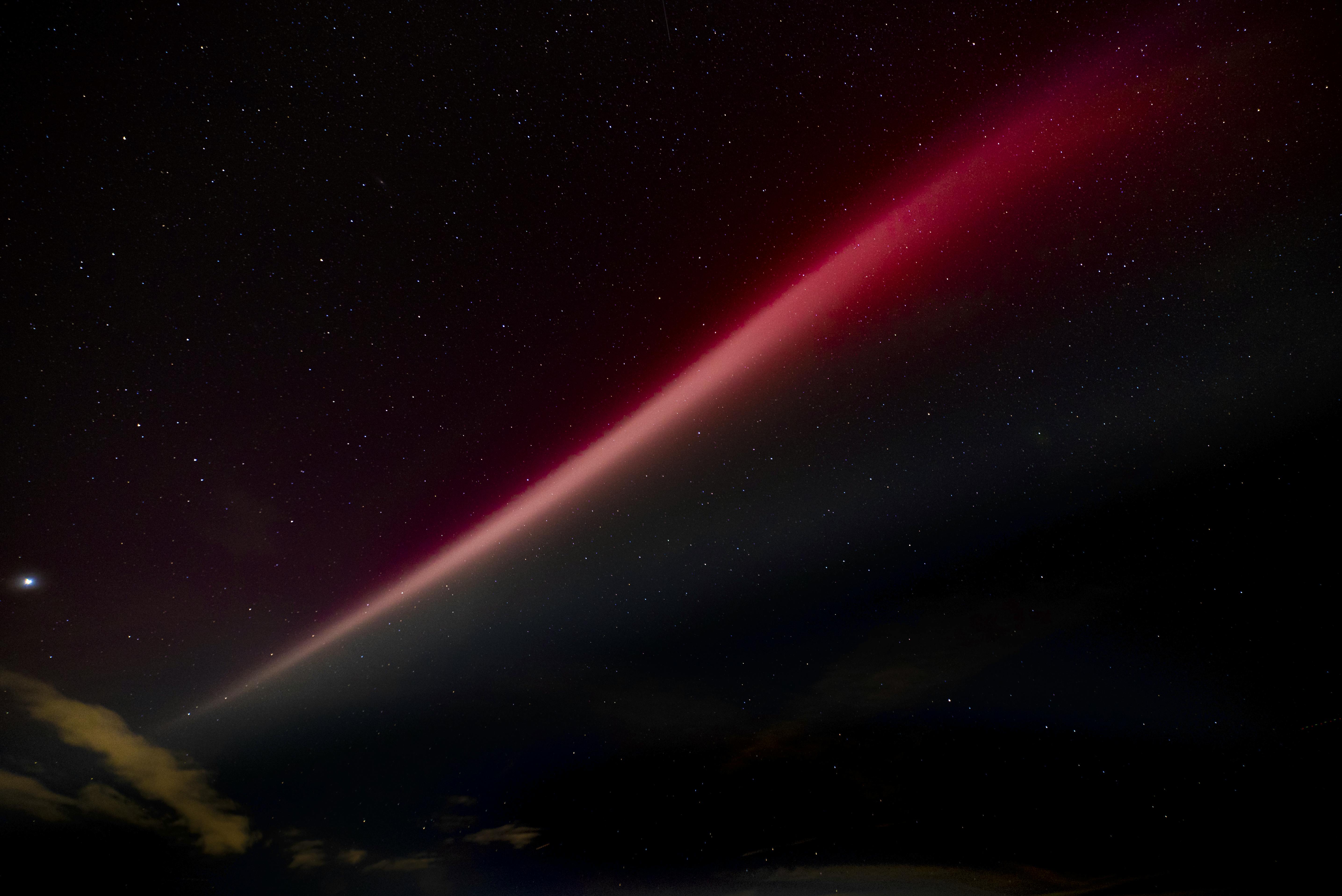 Northern Lights over Hillside Huts