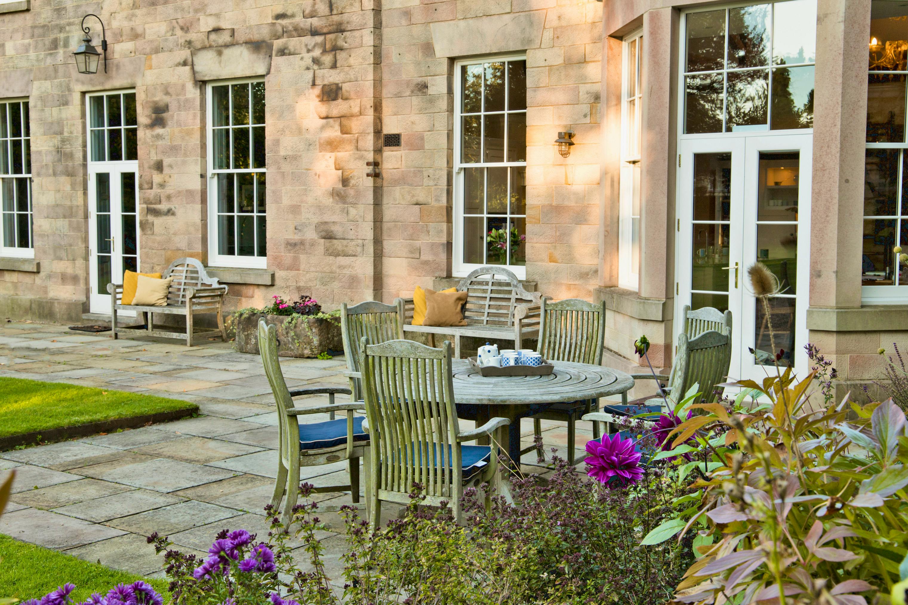 Patio outside kitchen 