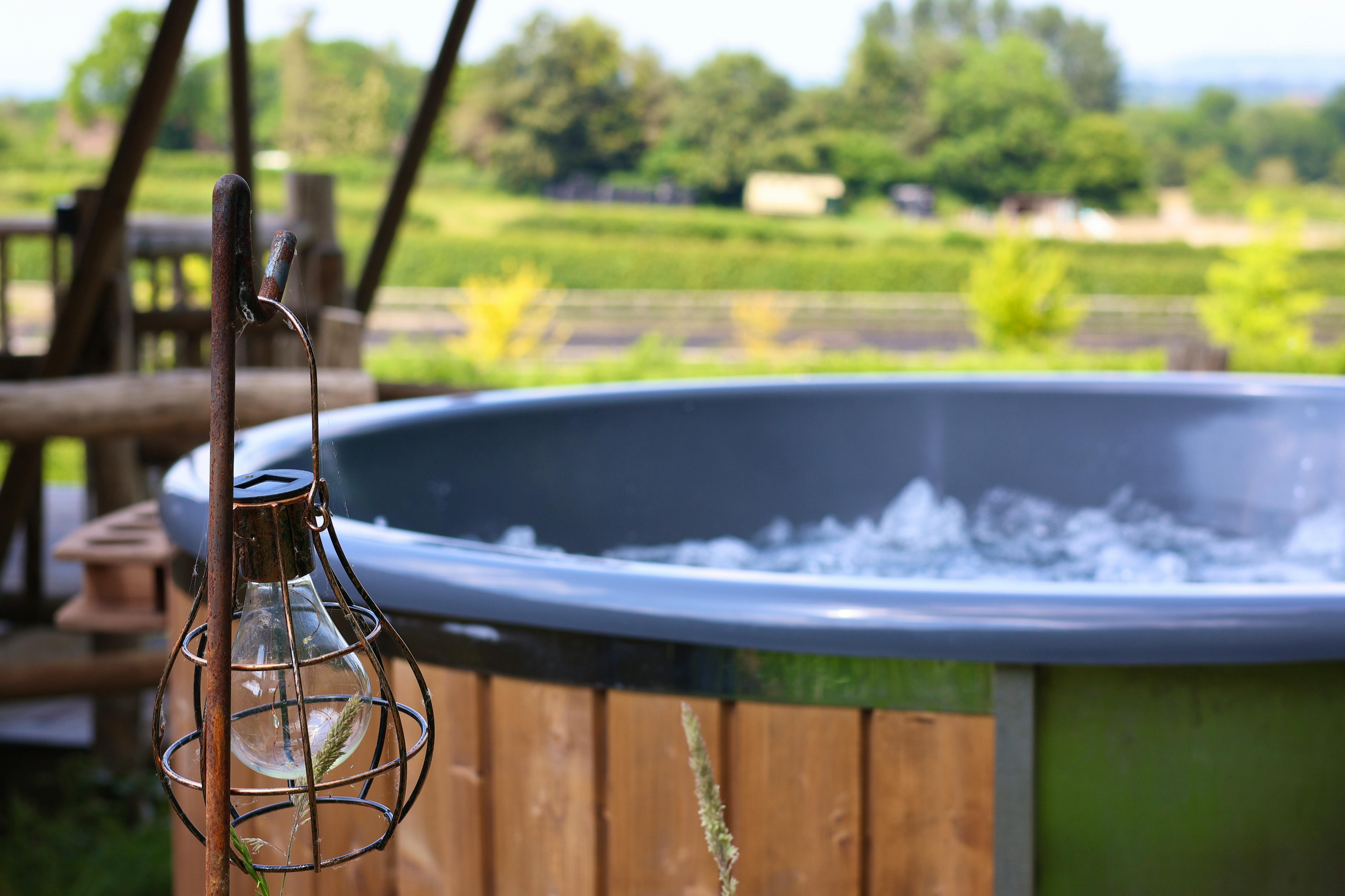 Hot Tub by one of the Lodges