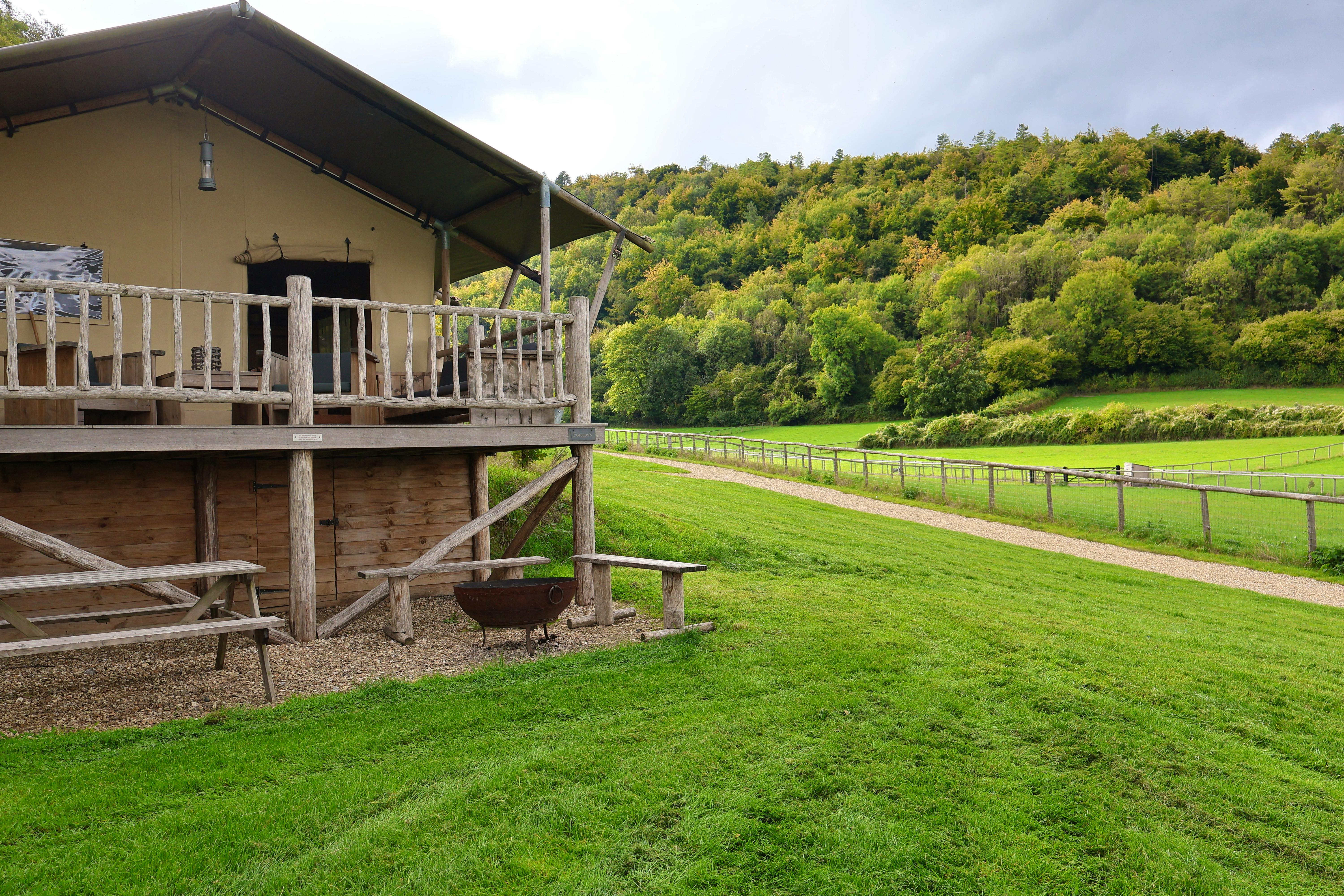 Lodge nestled into the woods!
