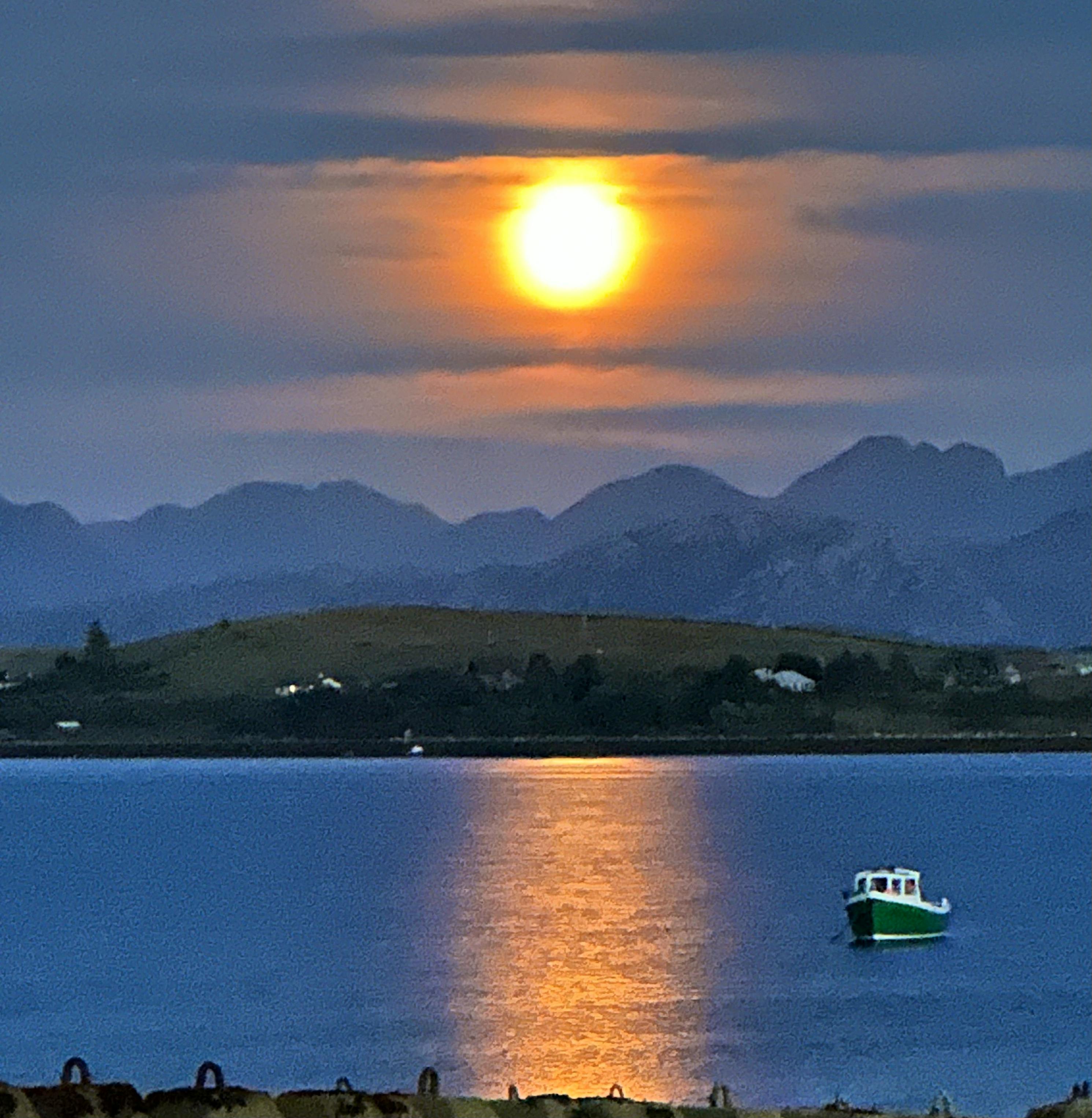 Moonrise from the deck.