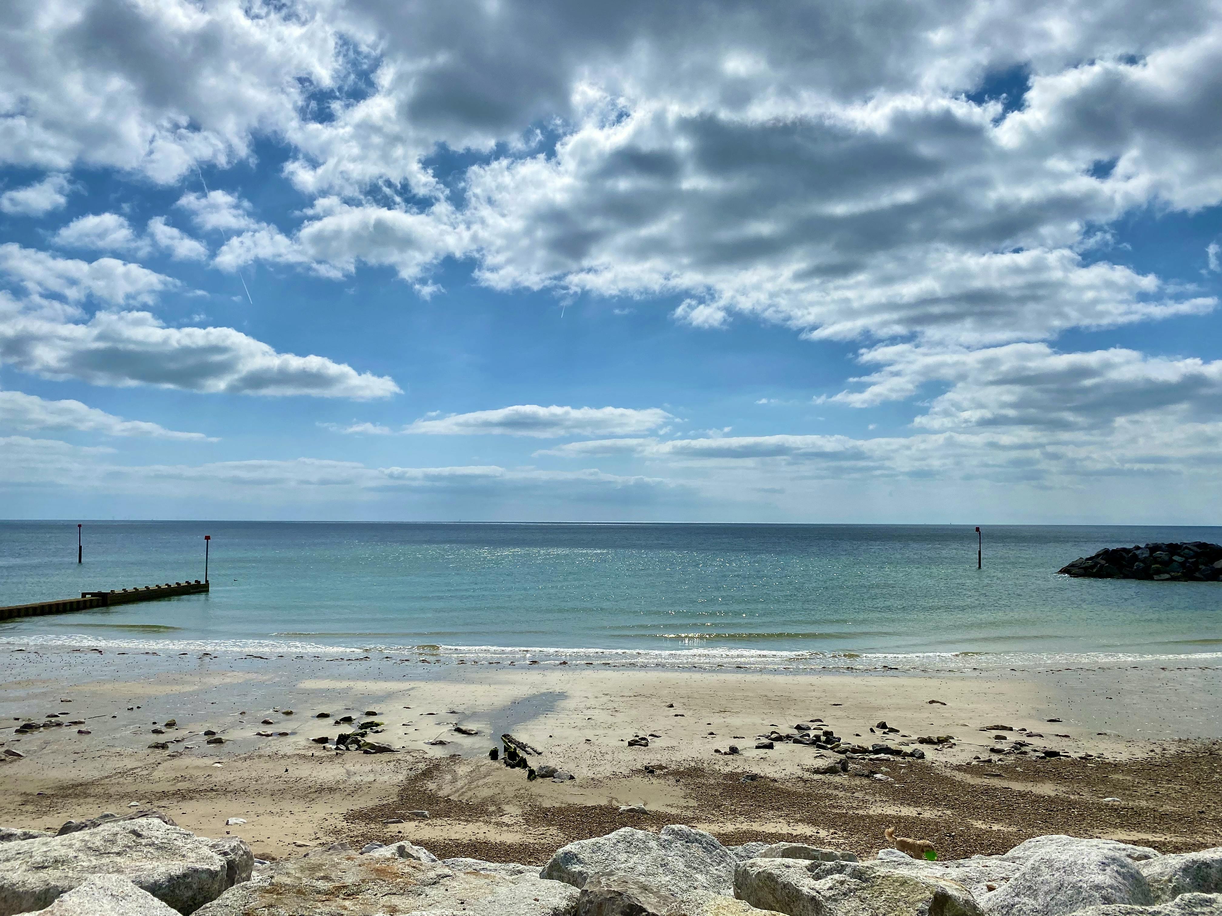 Elmer Sands beach at low tide