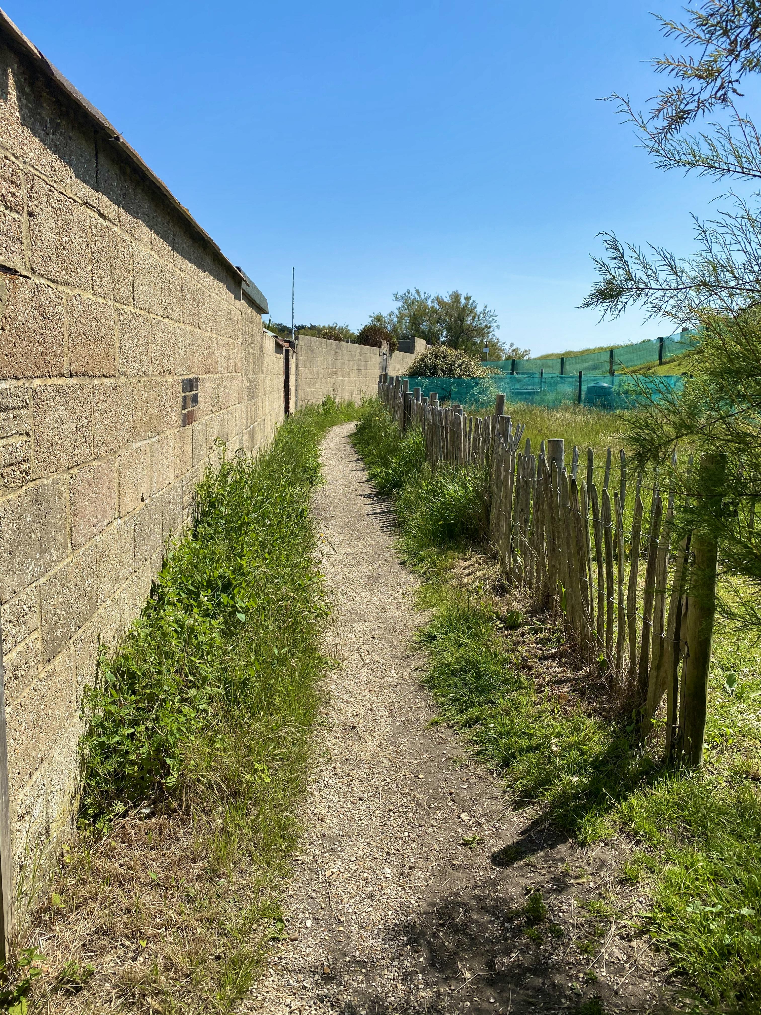 Foot path  between the two gardens
