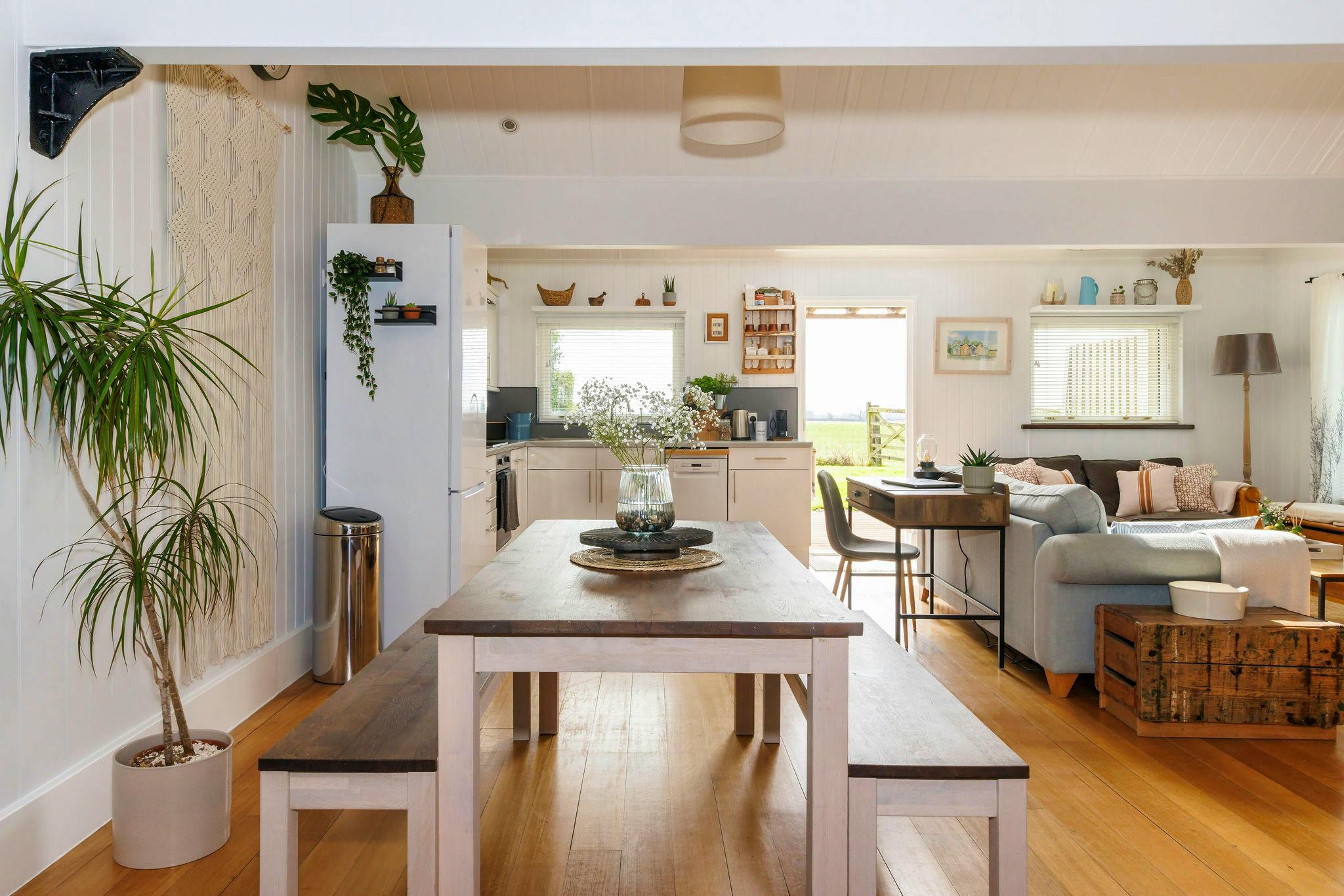 Dining area in open plan space