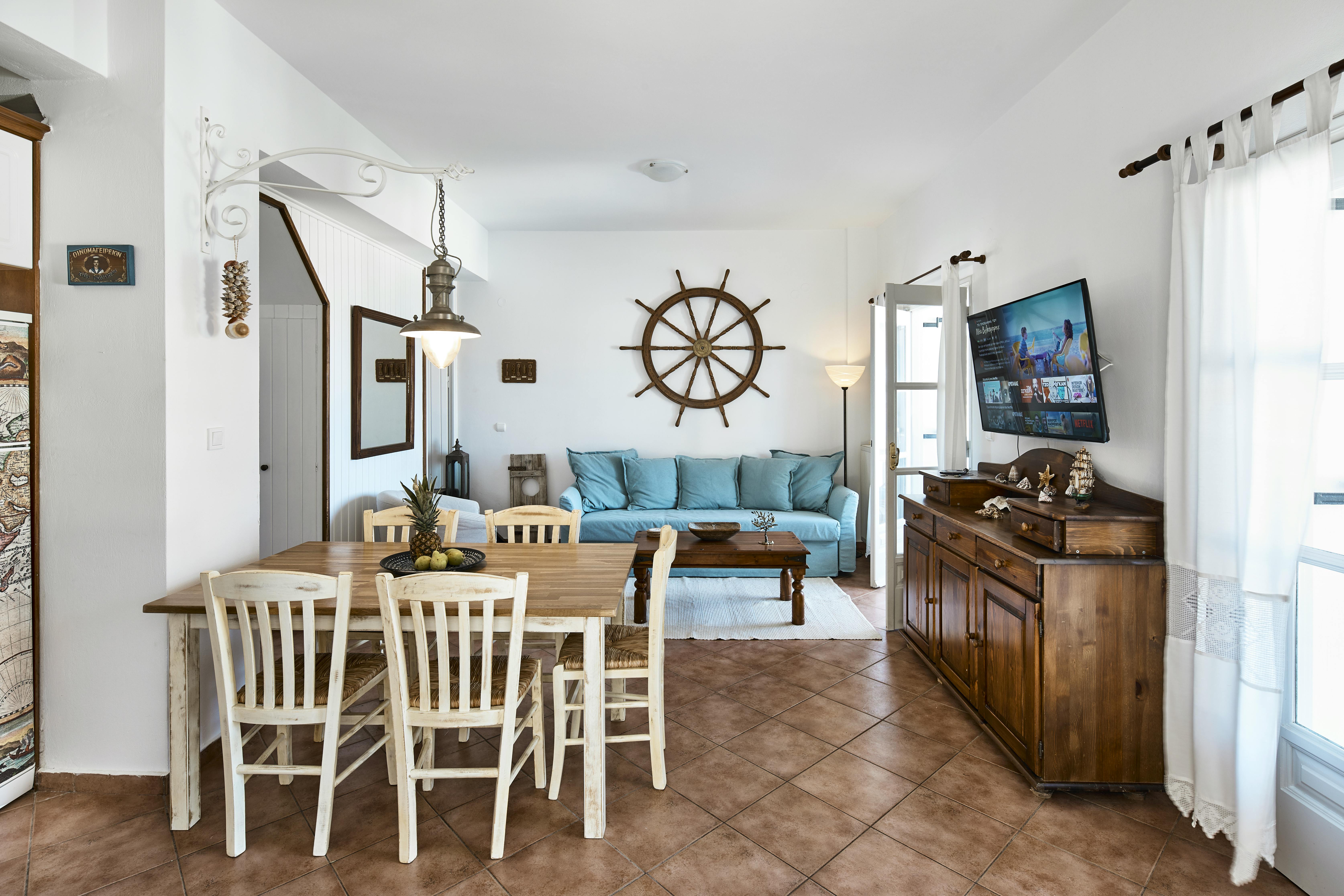 Living room and kitchen