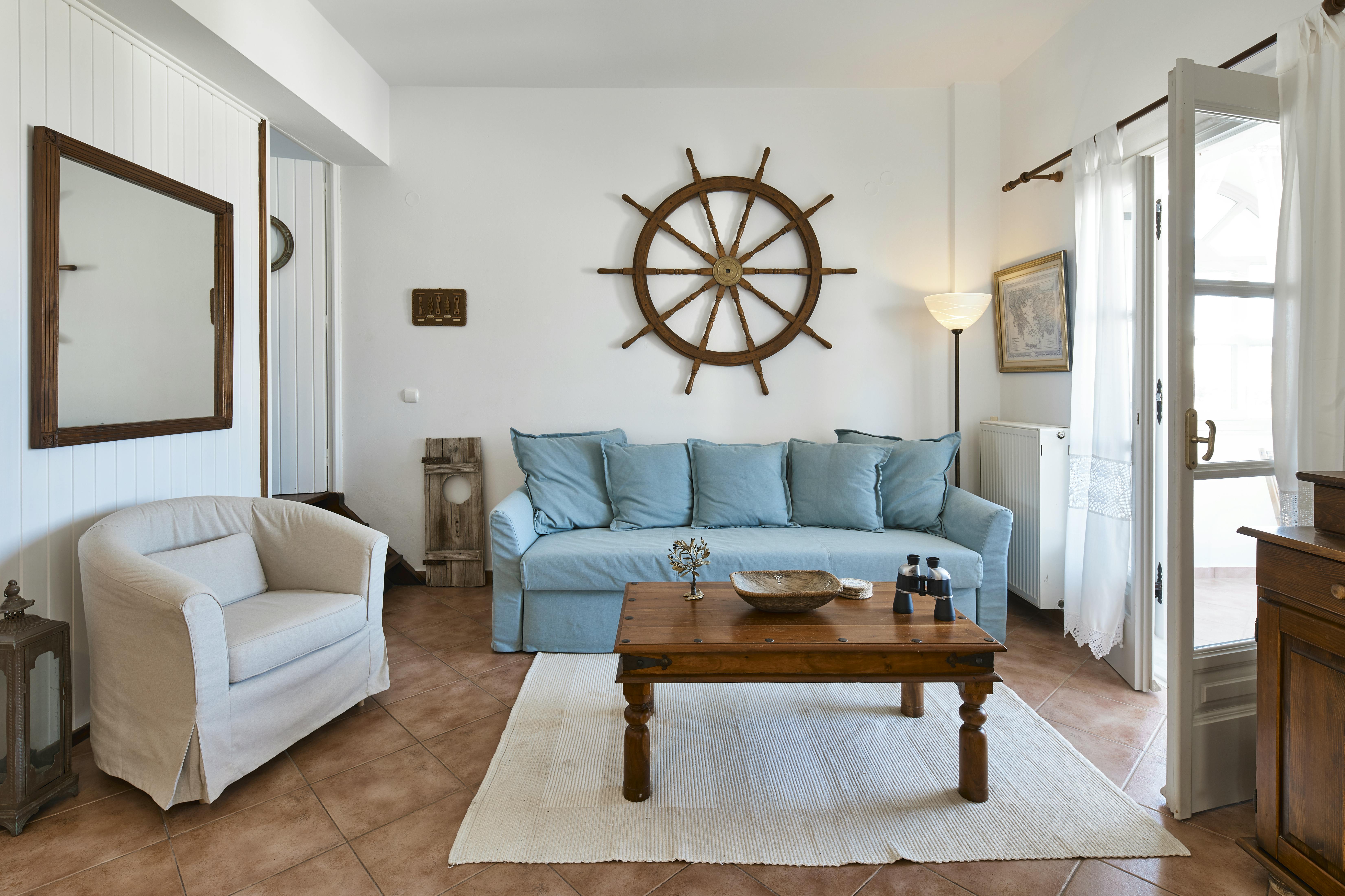 Living room with double sofa bed