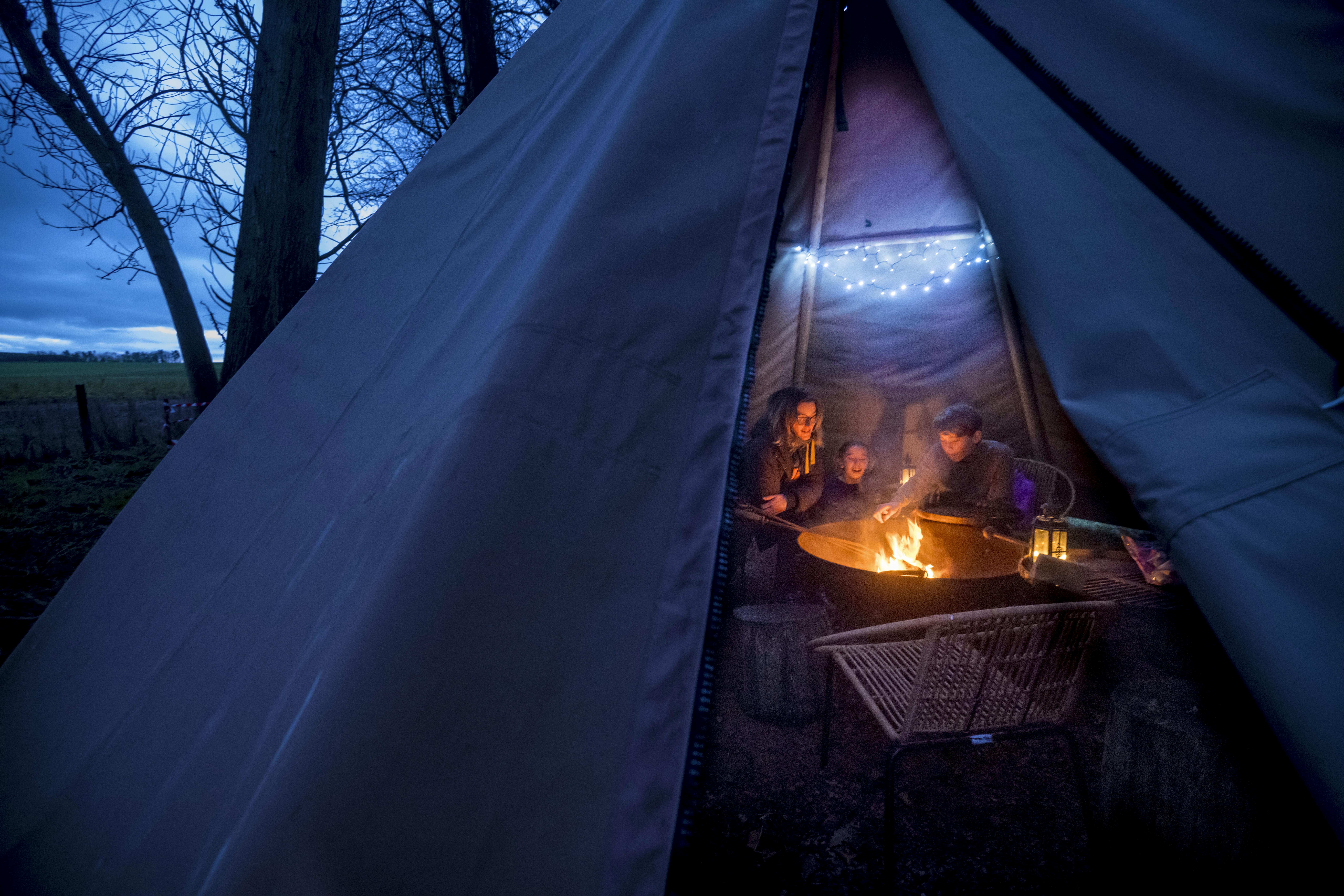 the 7m tall tipi for Bothy guests