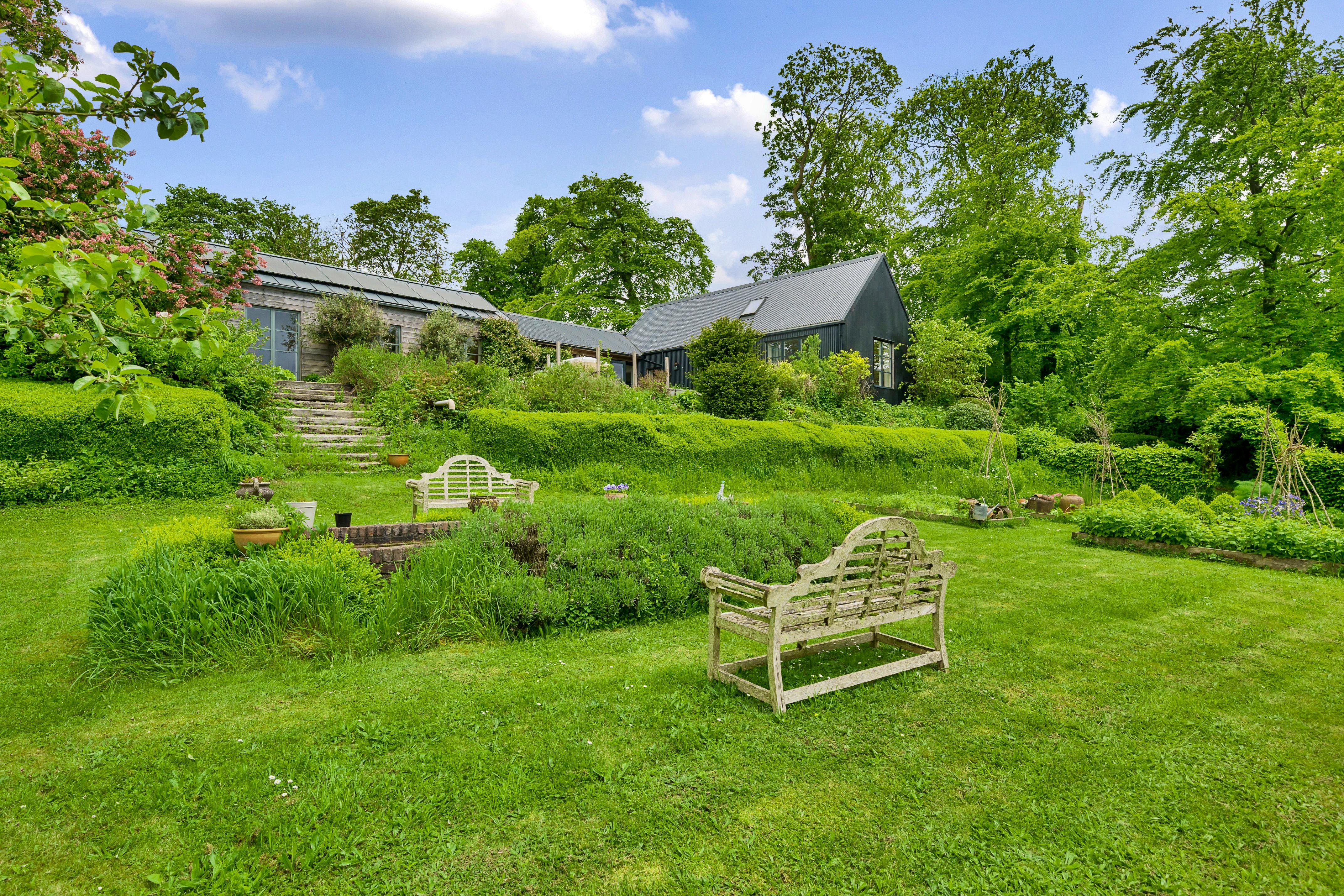 Vegetable garden and fishpond