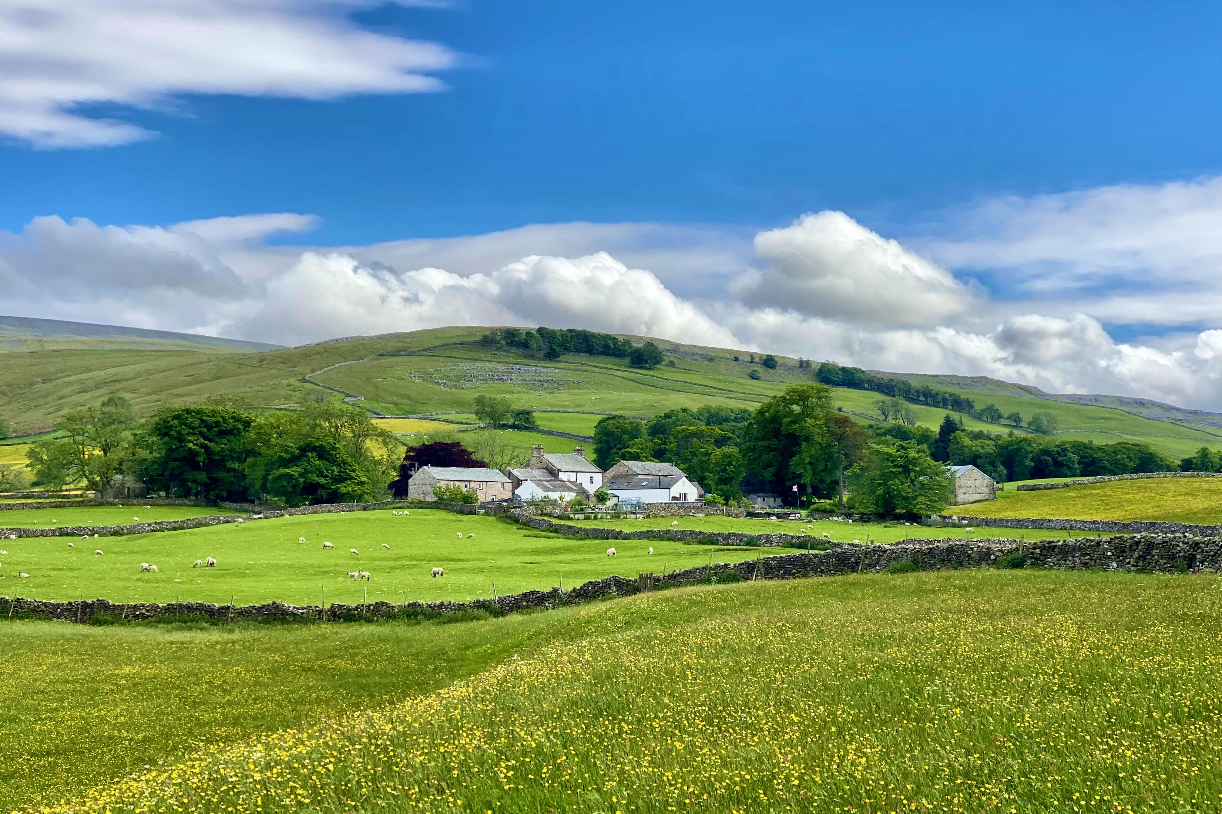 Angel Barn nestled in the hills
