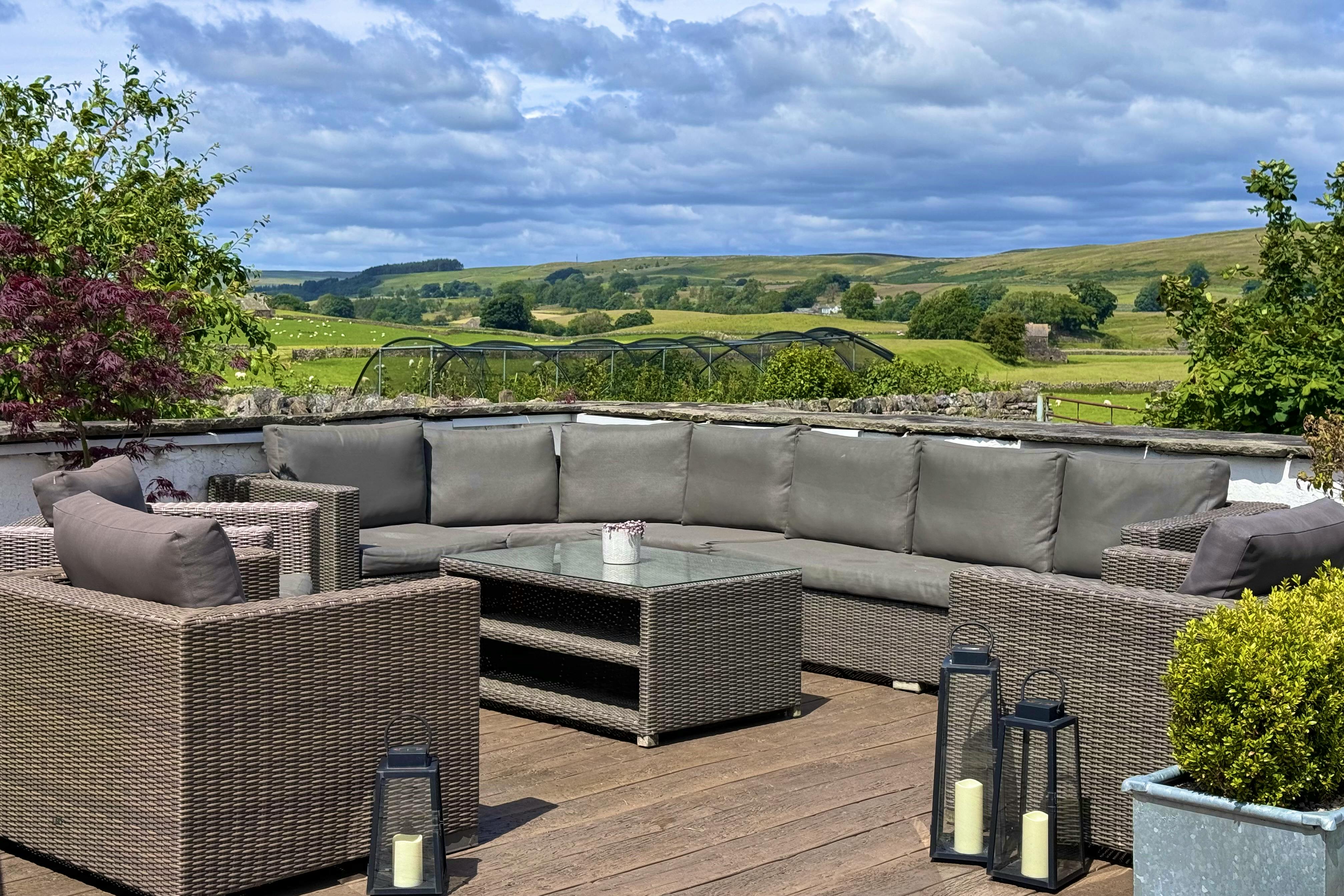 Relax on the all weather sofas