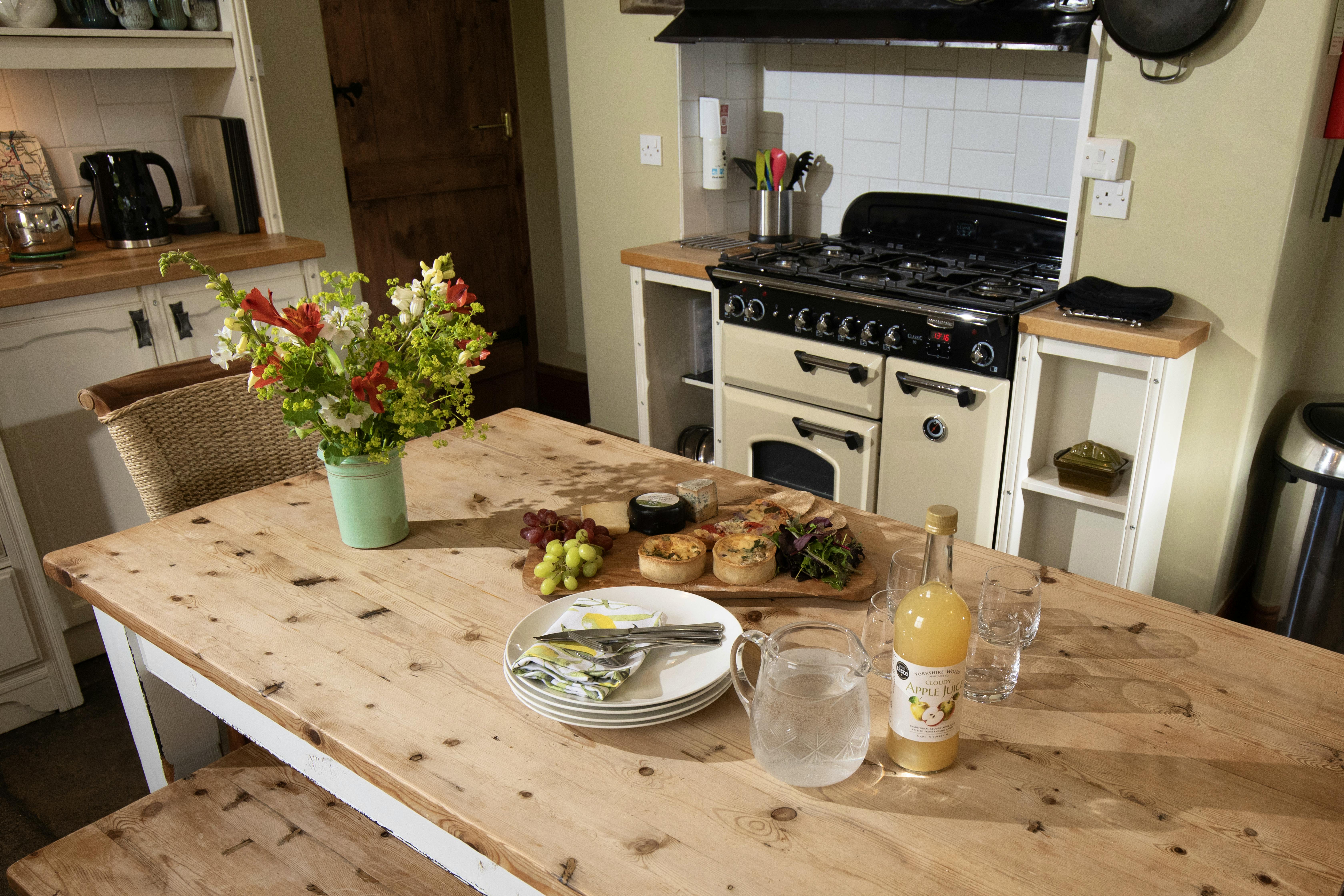 A spot of lunch in the kitchen