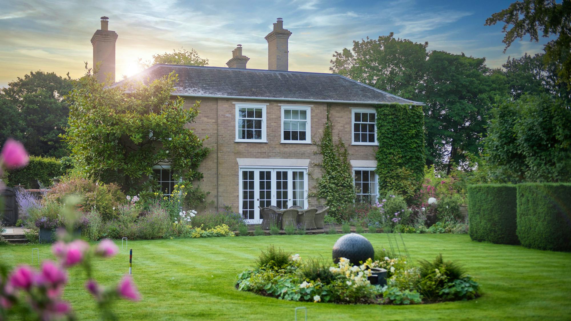 Side elevation from walled garden