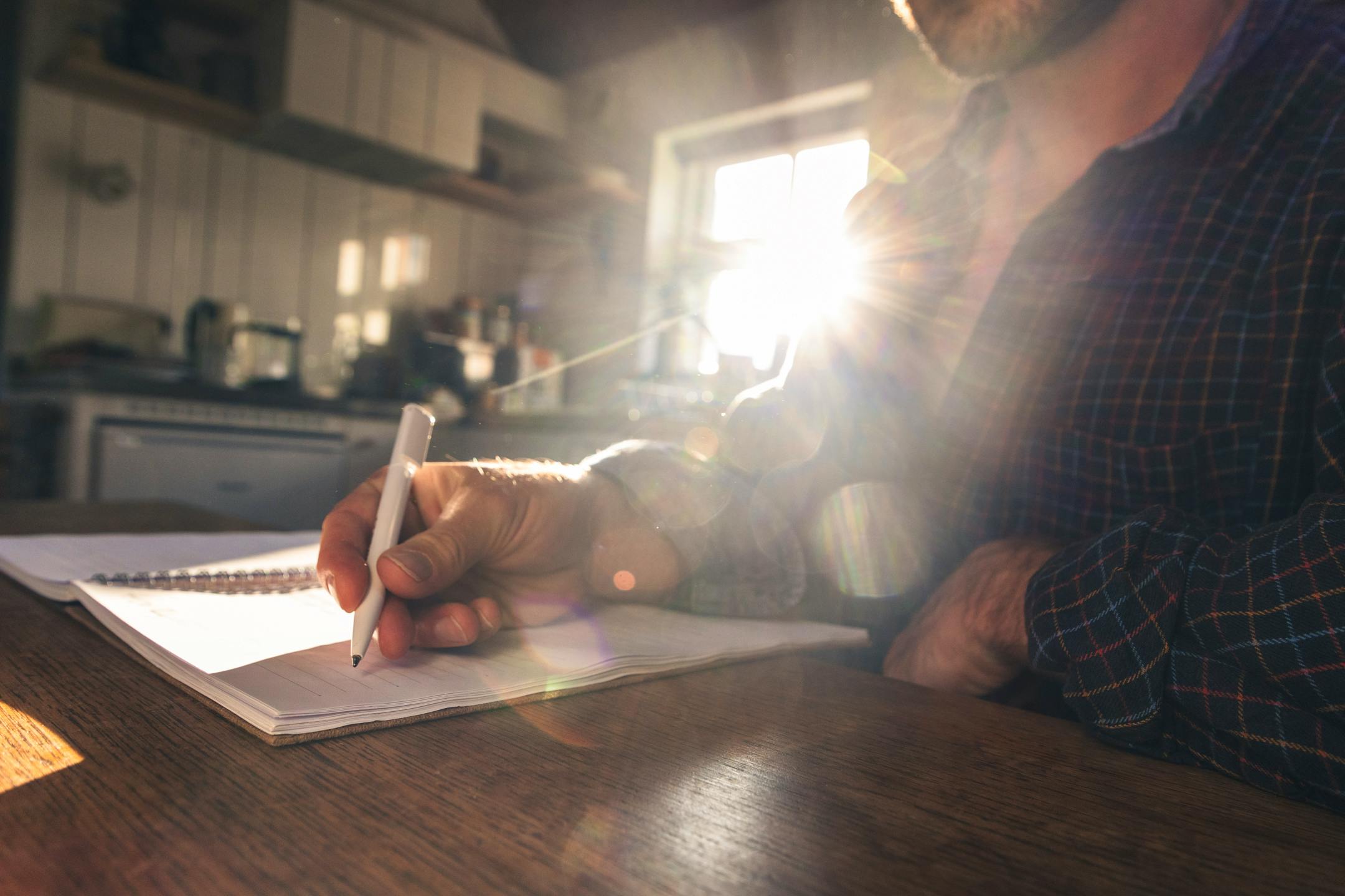Morning light infuses the Cabin