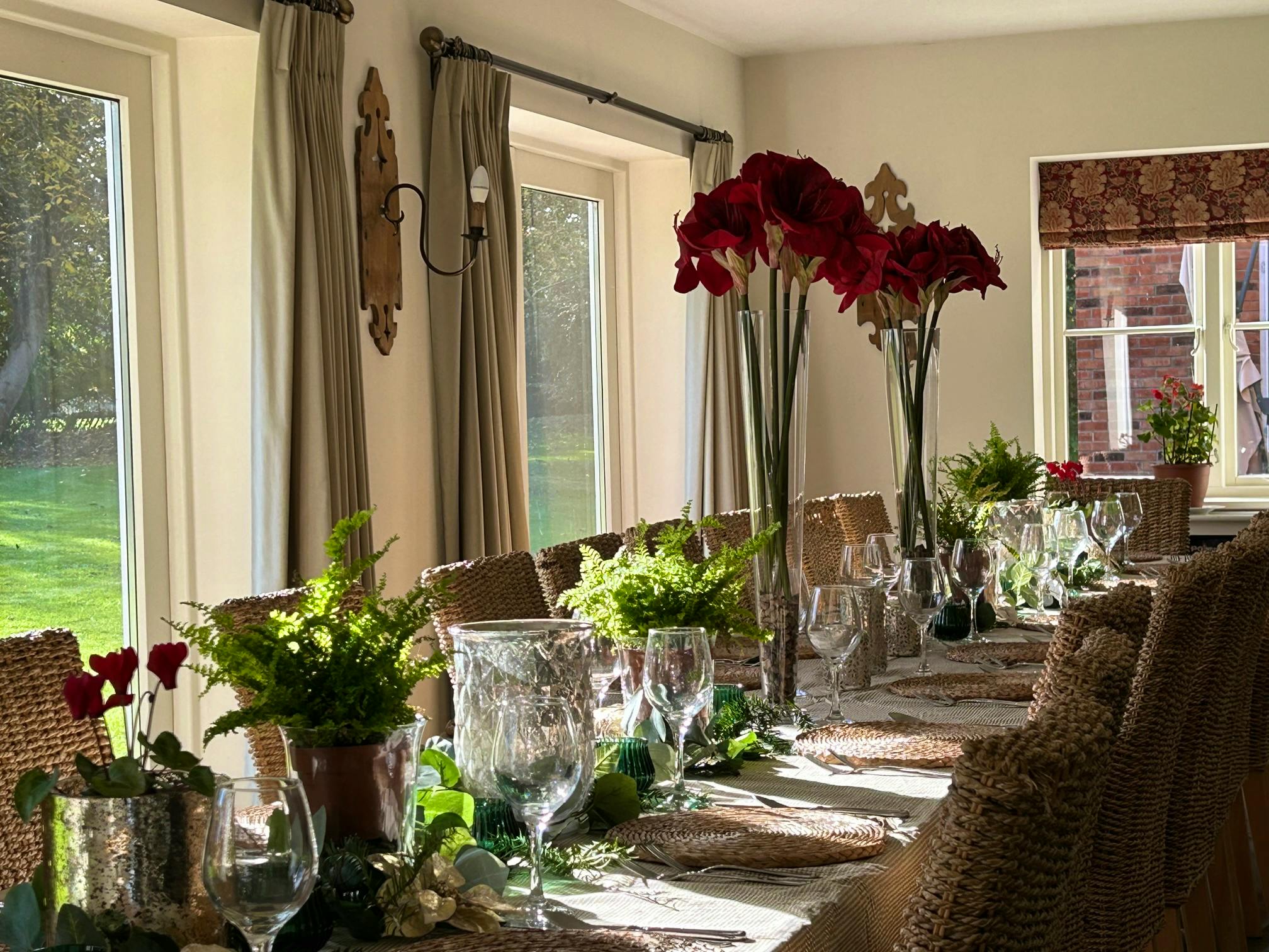 The dining table for Christmas