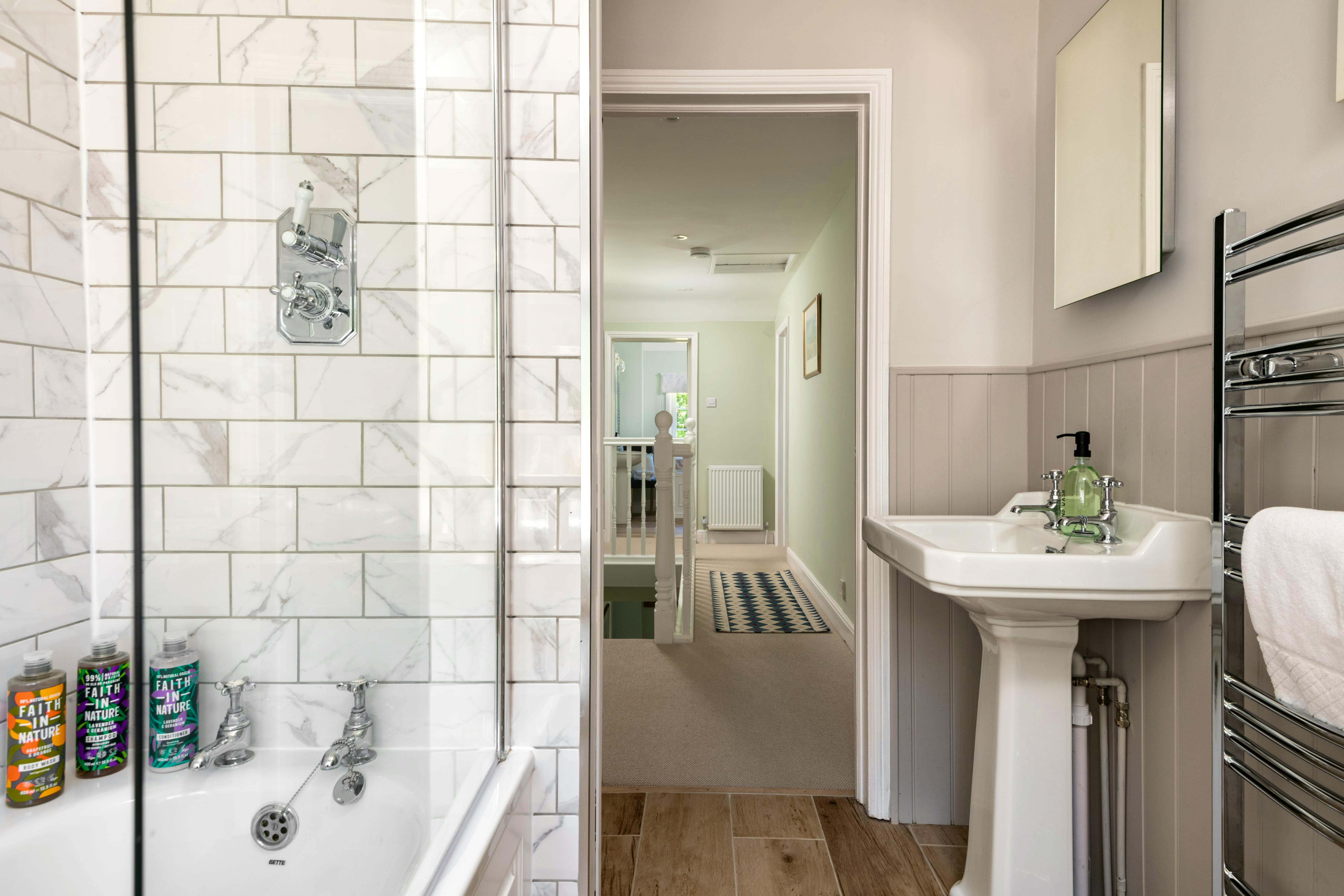 Bathroom looking out to the landing