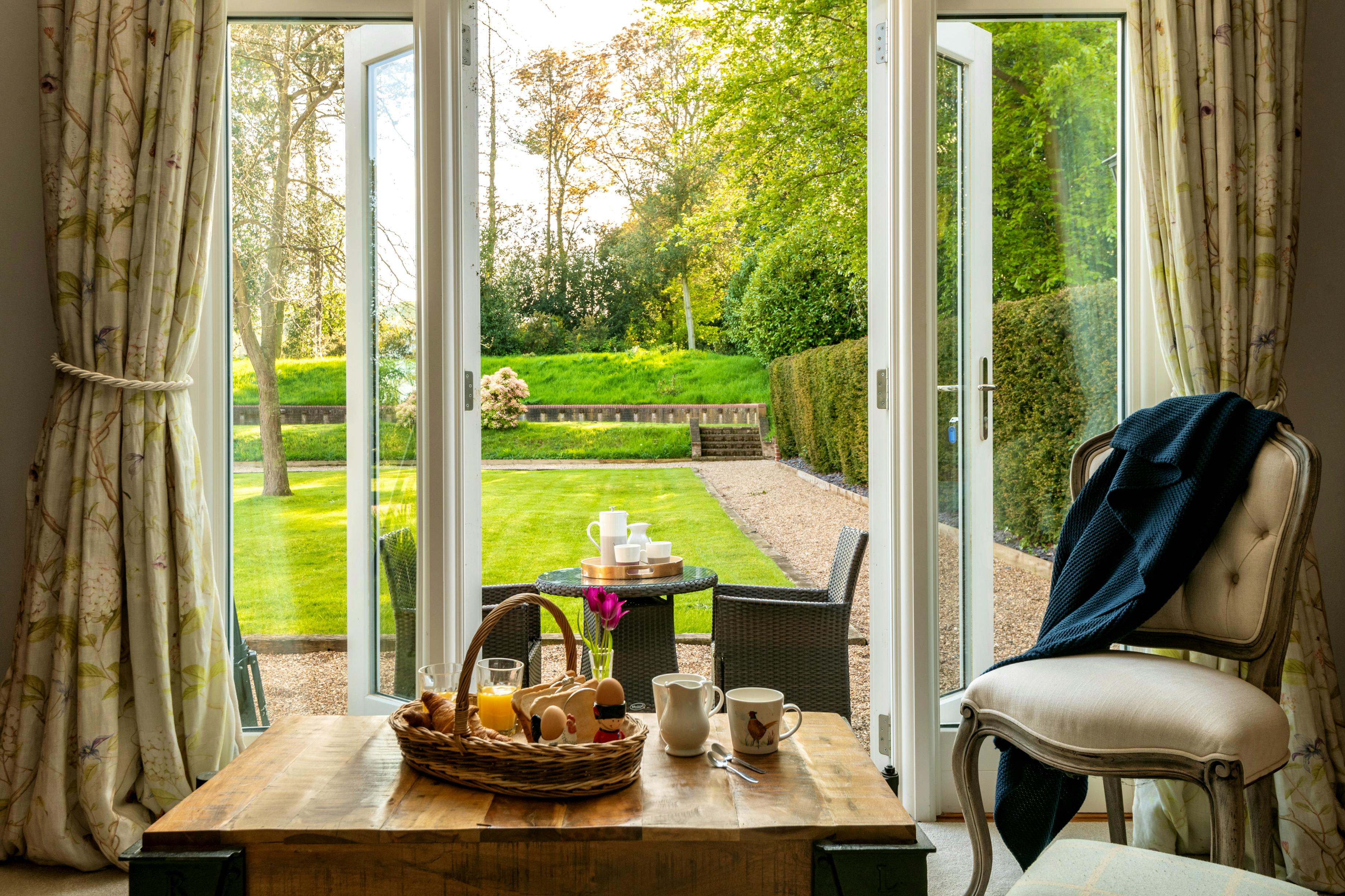 Breakfast overlooking the garden