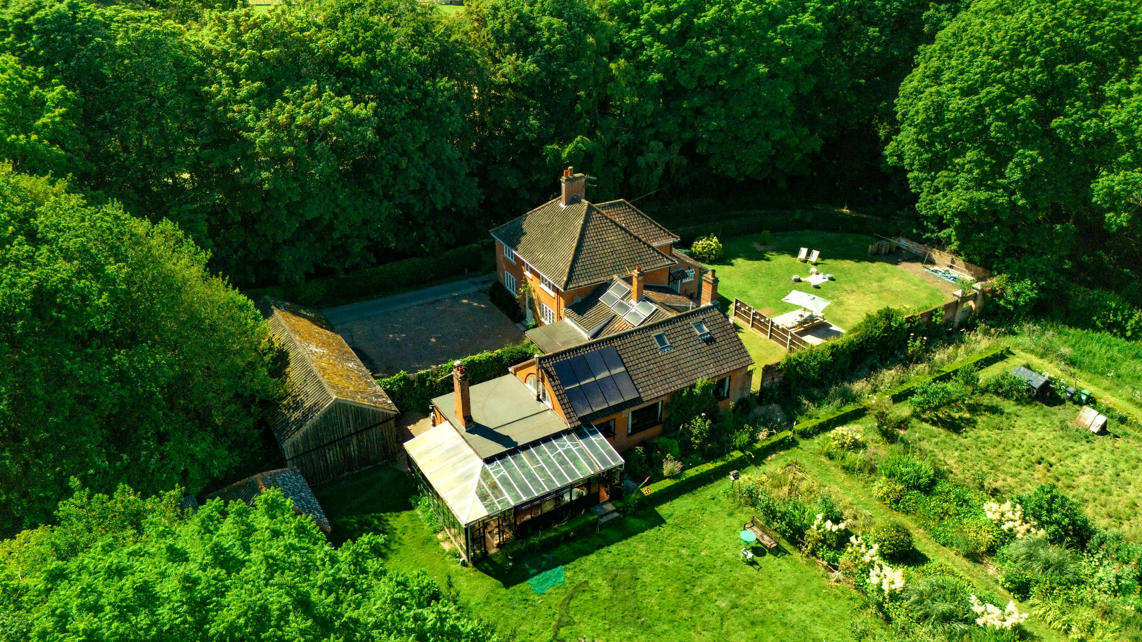 Hall Cottage from above