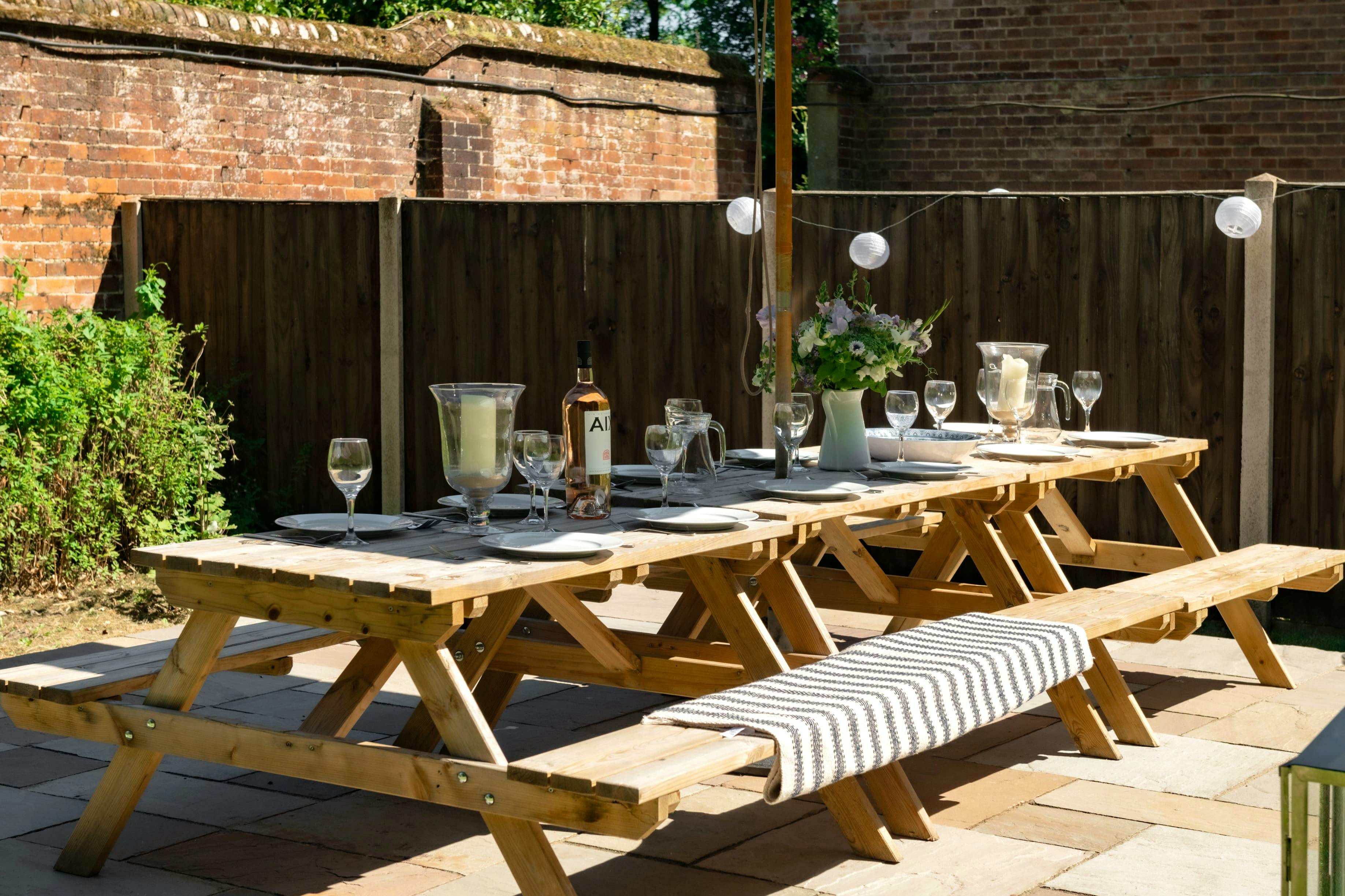 Outside dining table for 10