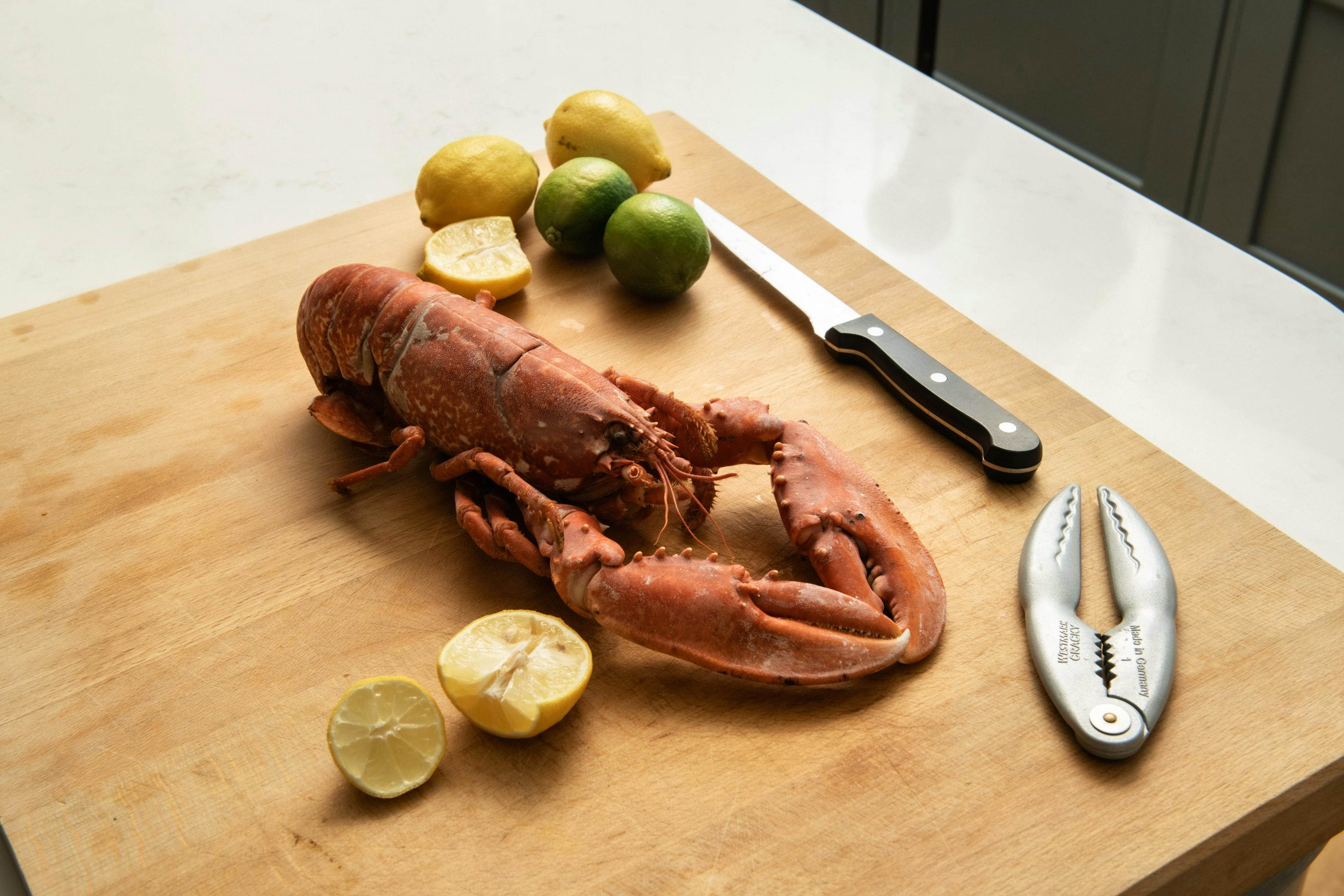 Delicious local lobsters