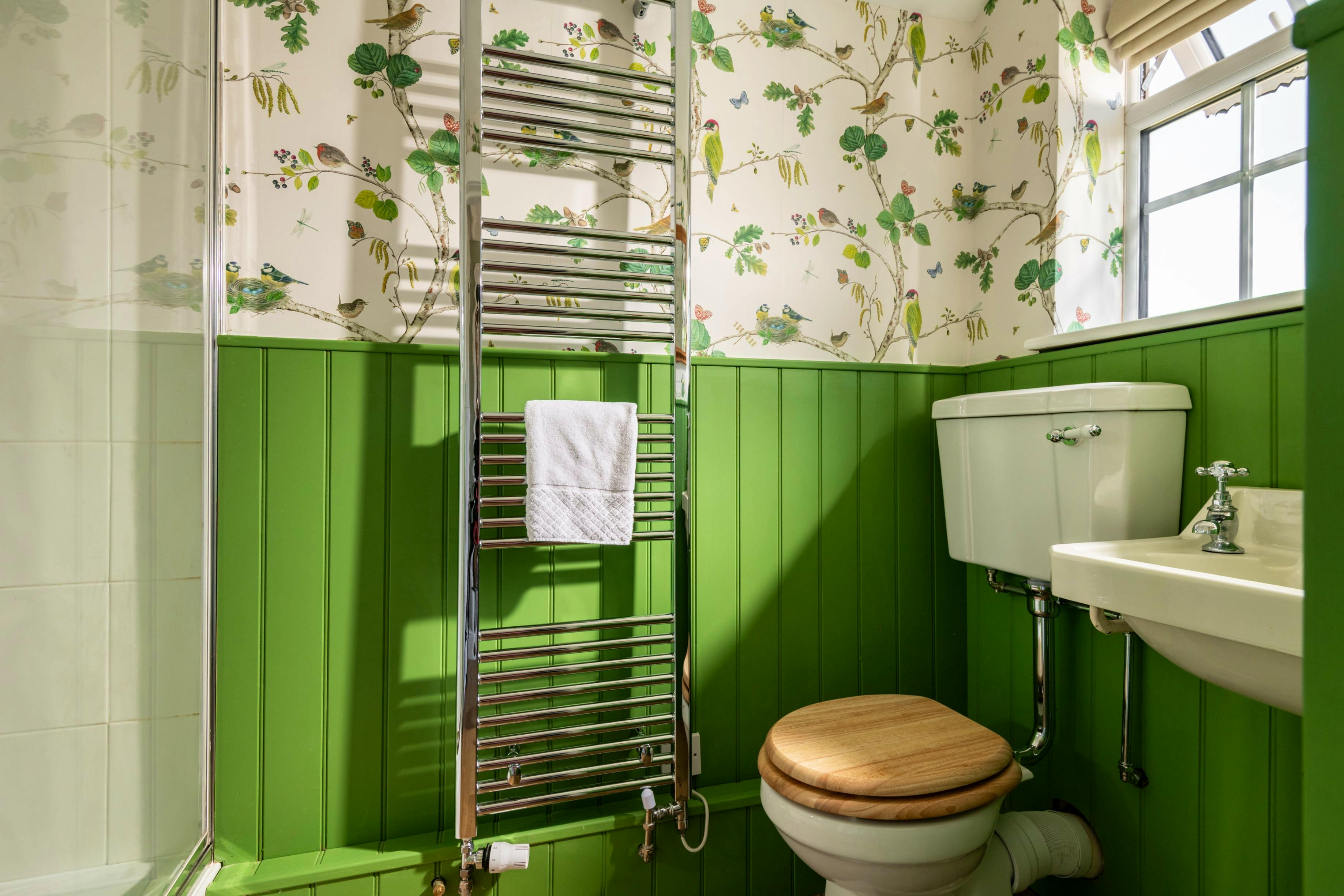 Woodland themed downstairs shower