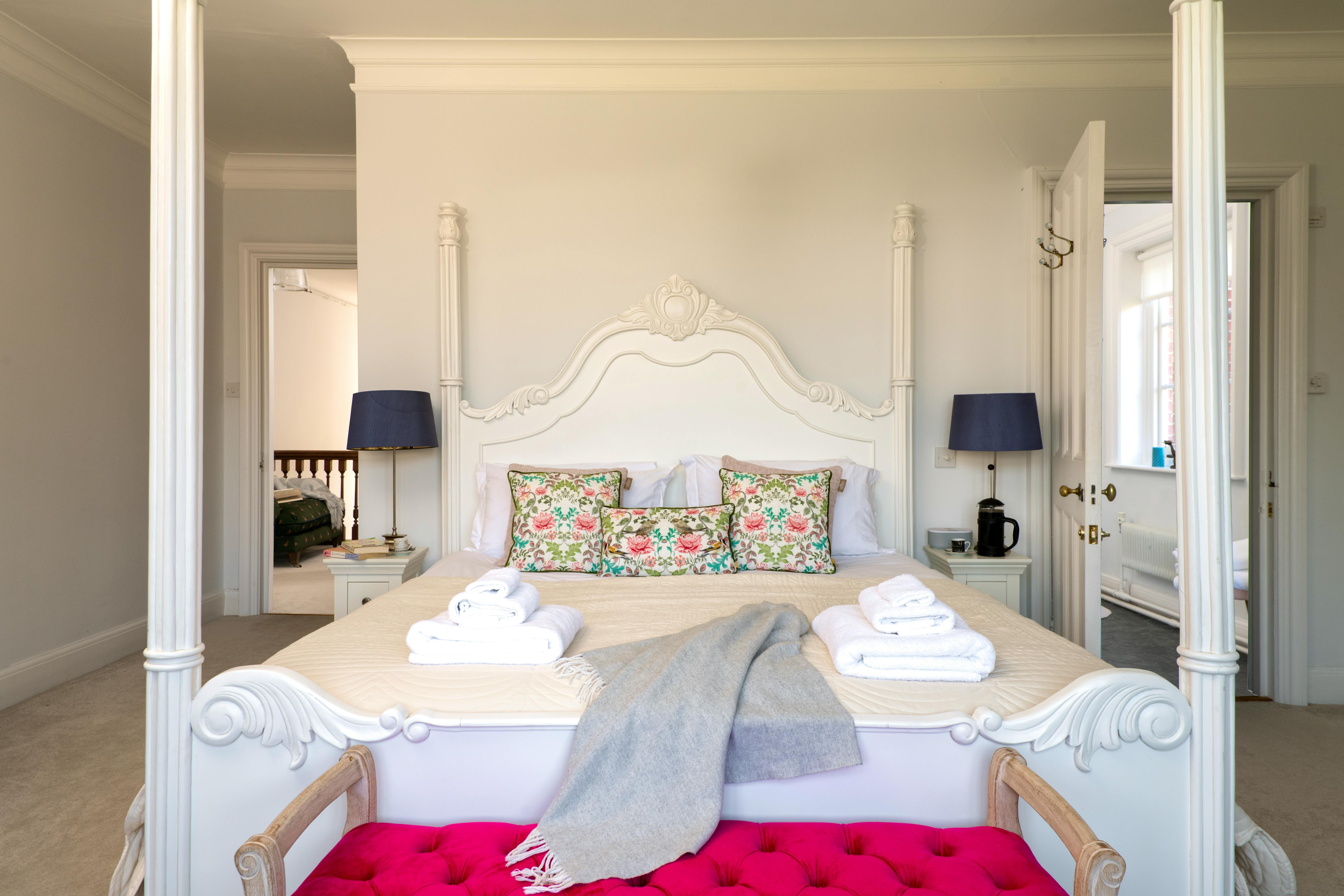 Four poster bed in master suite