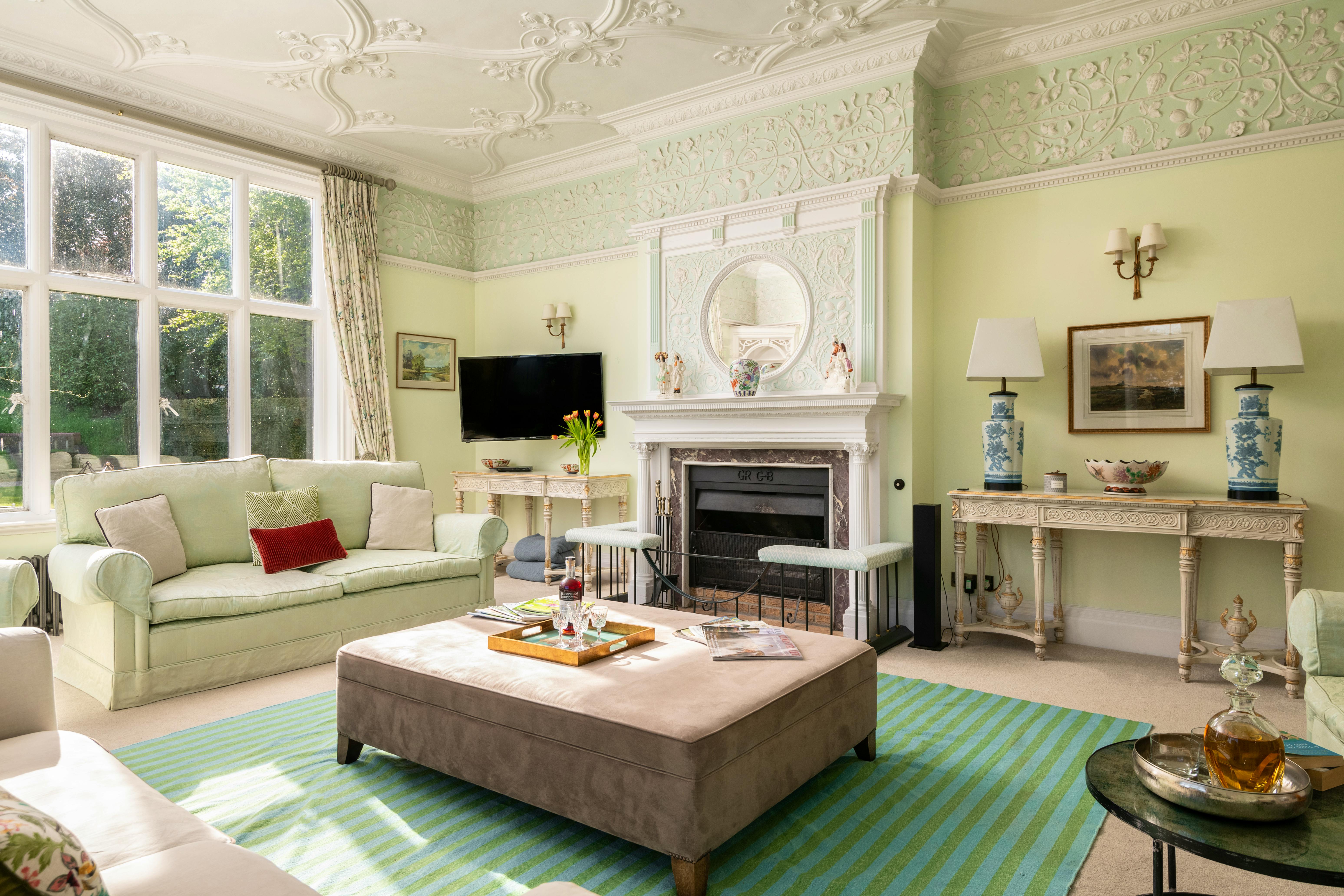 Drawing Room with open fire