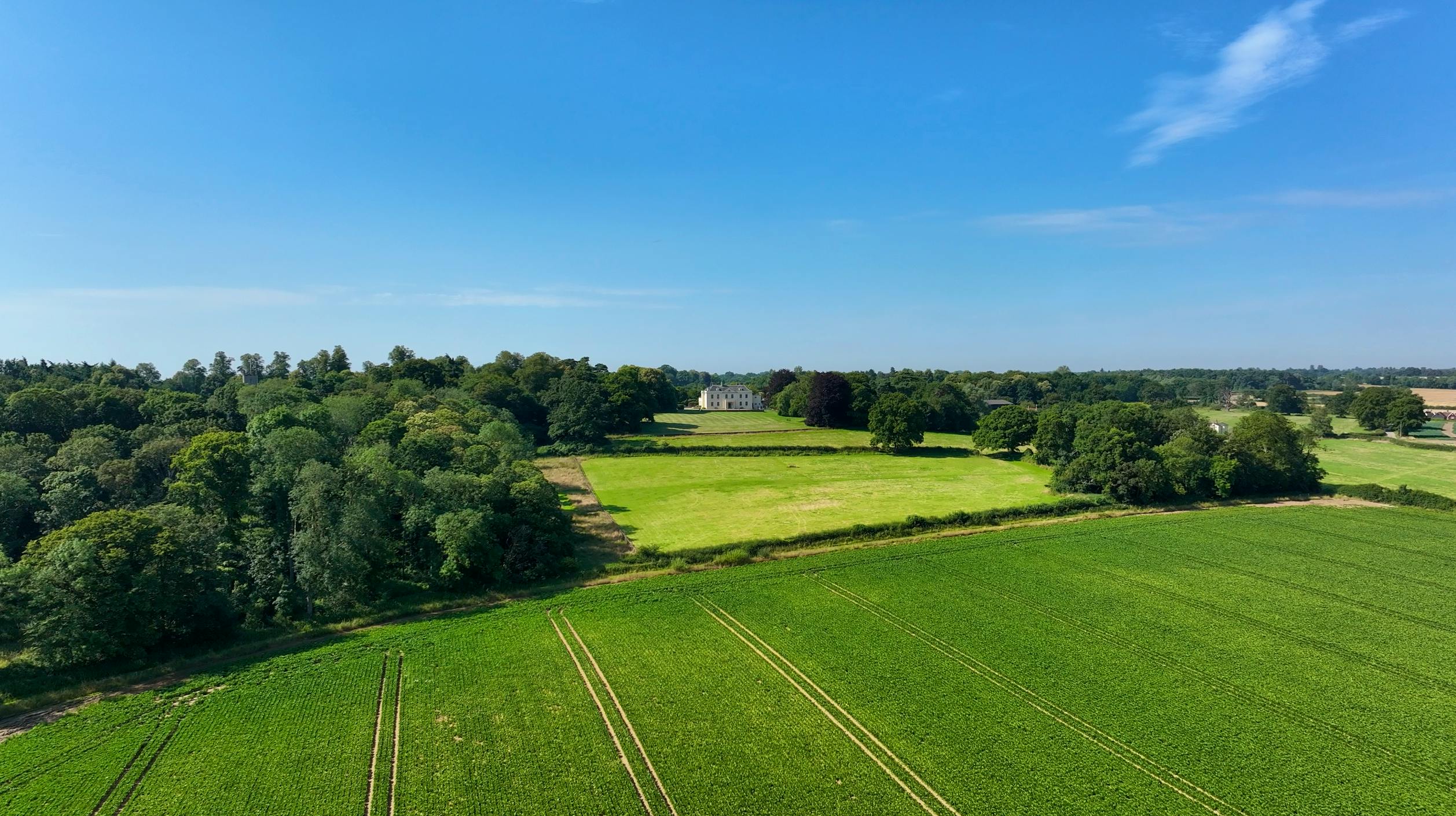Langham Hall aerial shot