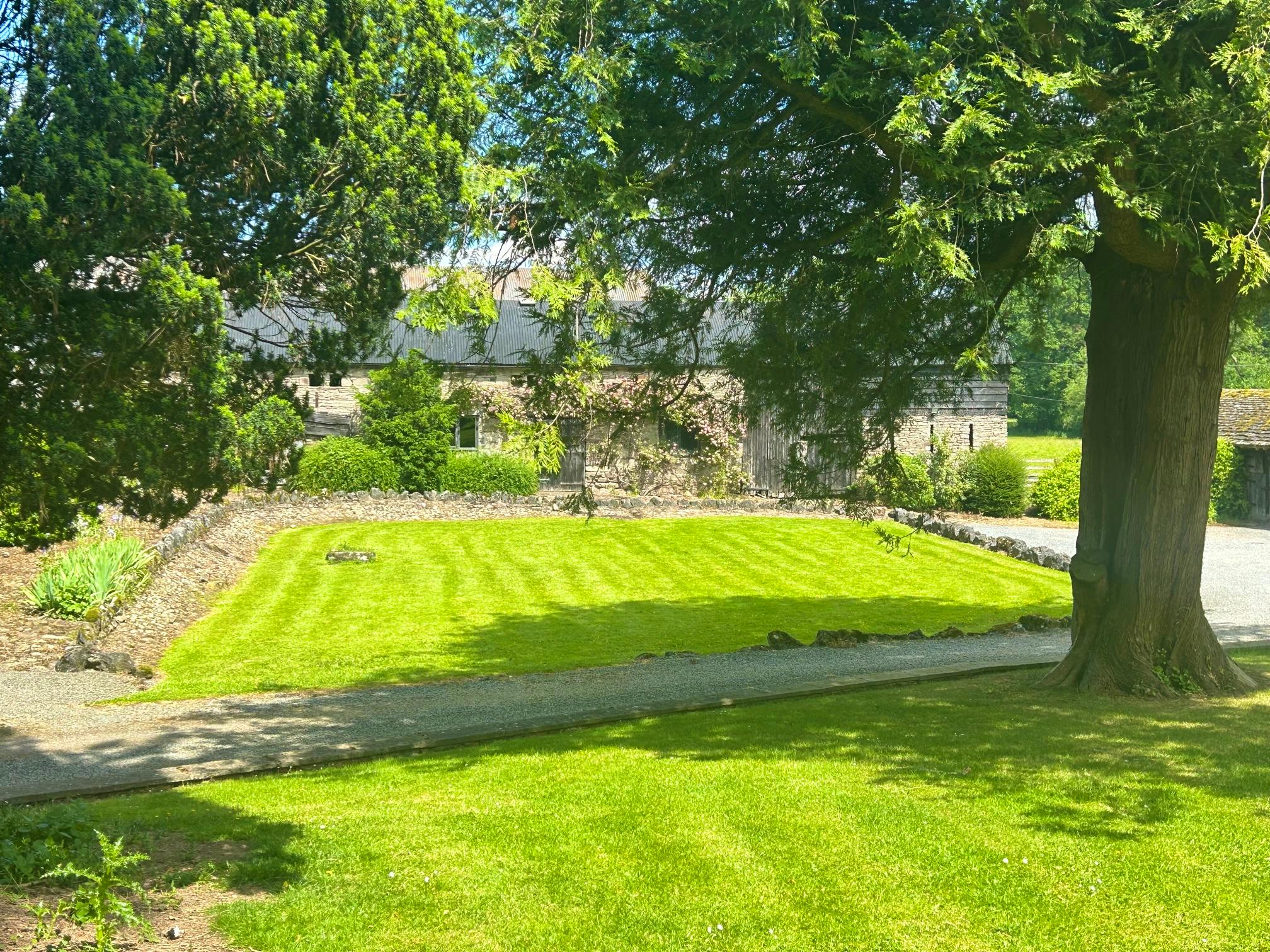 View of bottom lawn & outbuildings