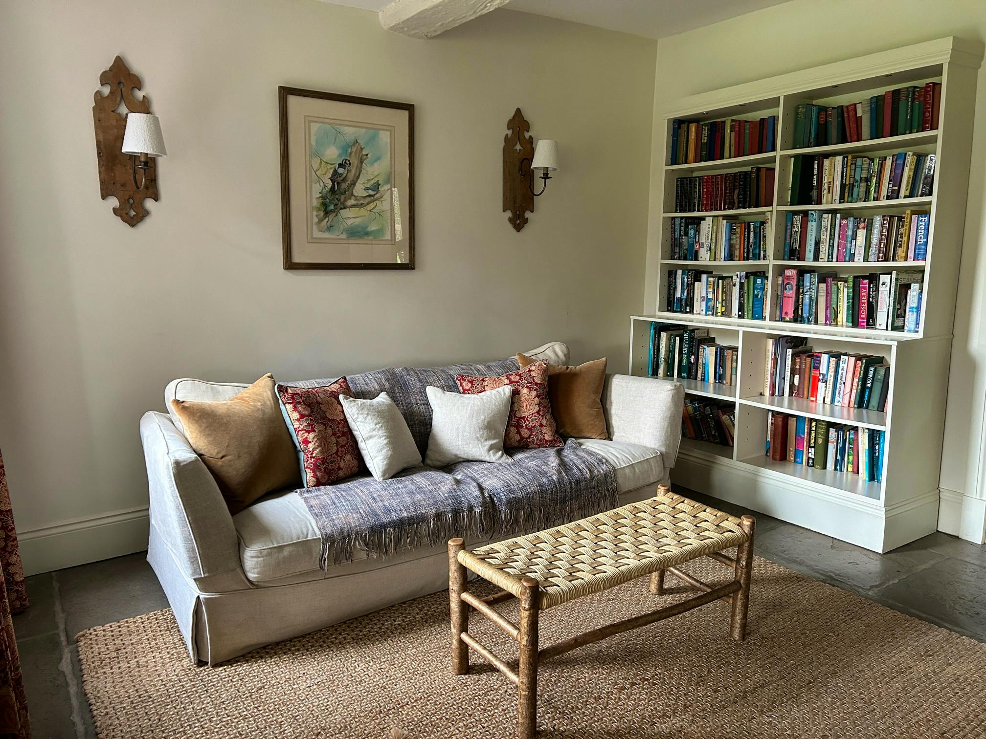 The snug, underfloor heating & book