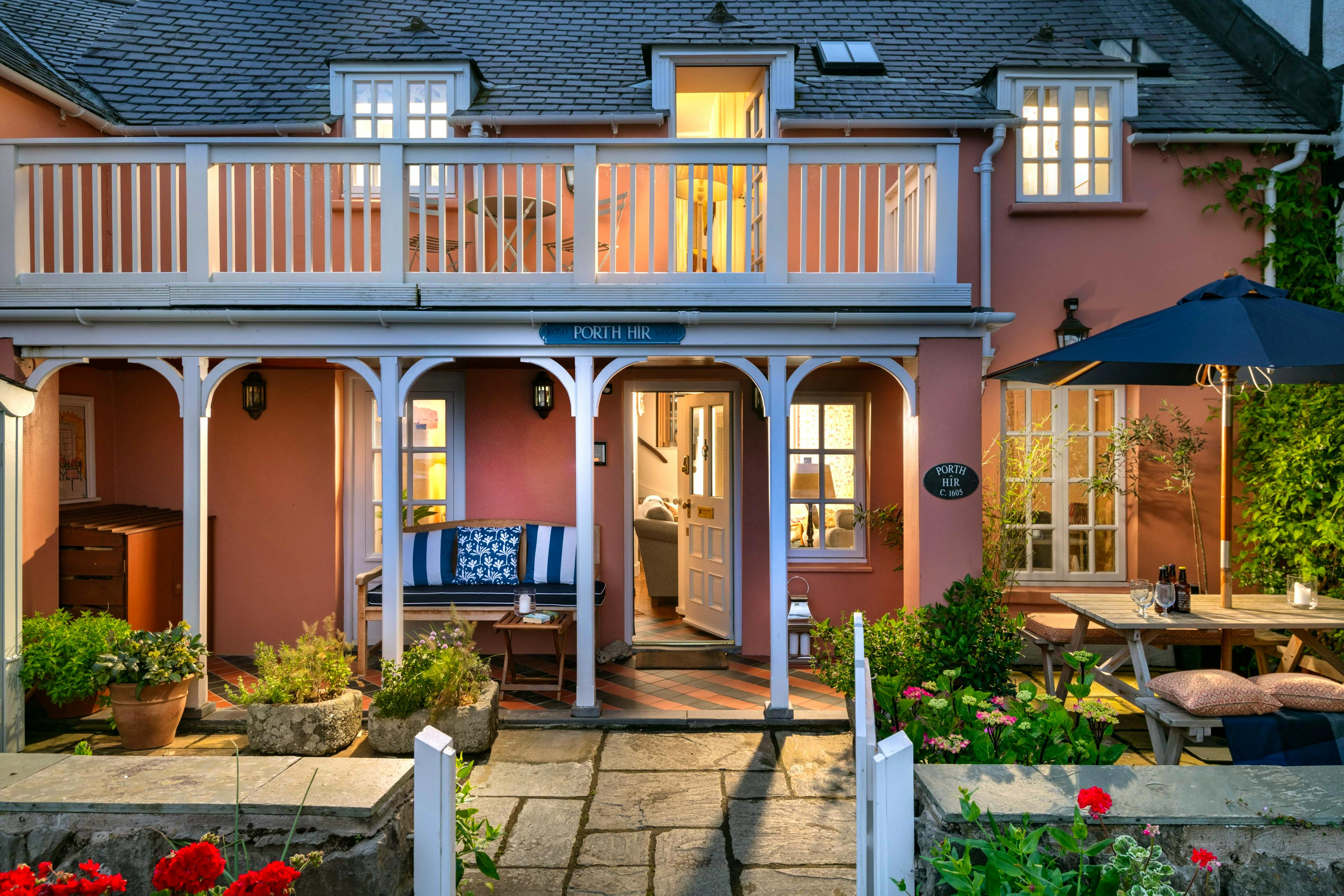 Pretty, gated courtyard garden