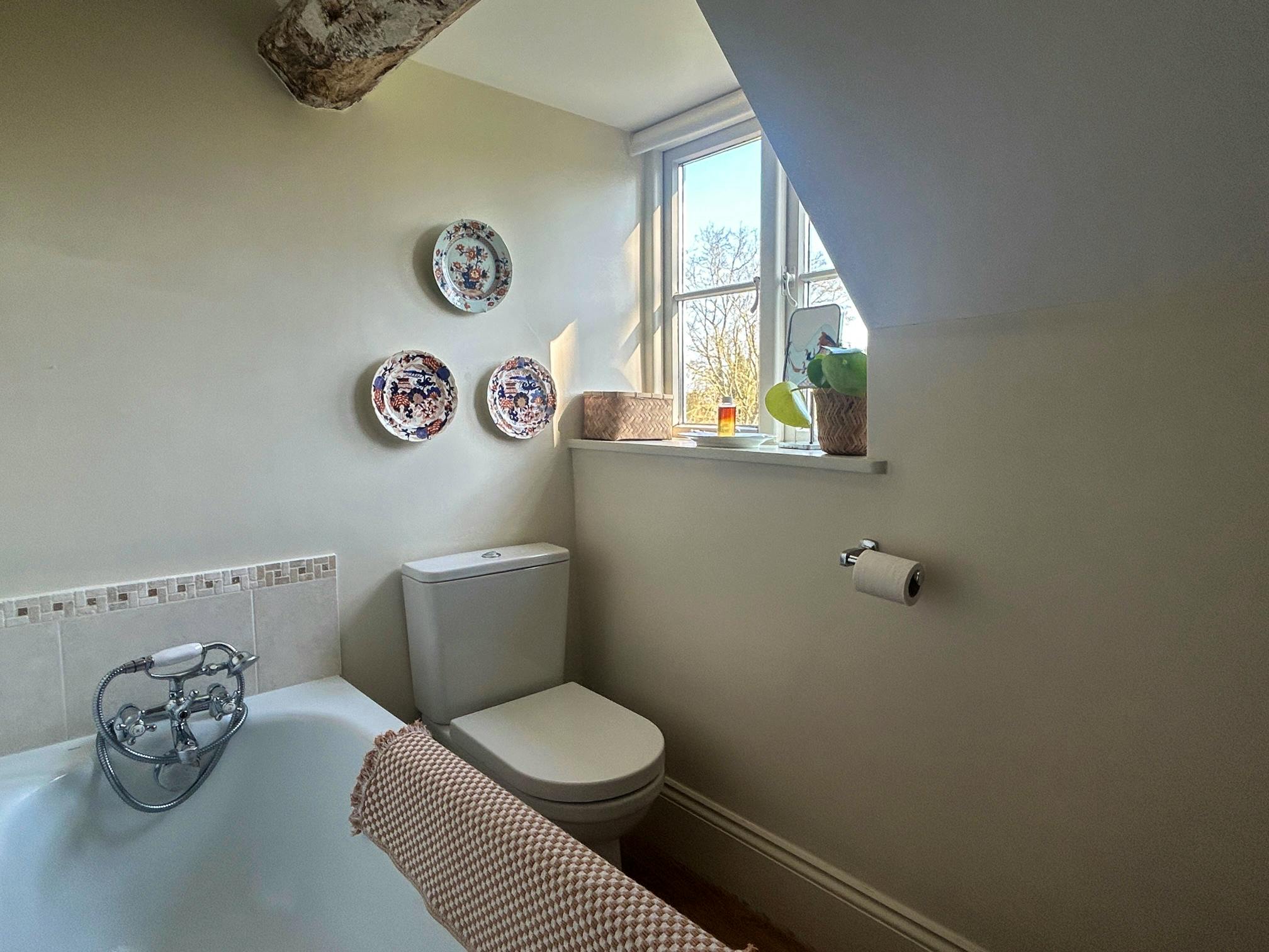 Red Paisley bathroom in the house