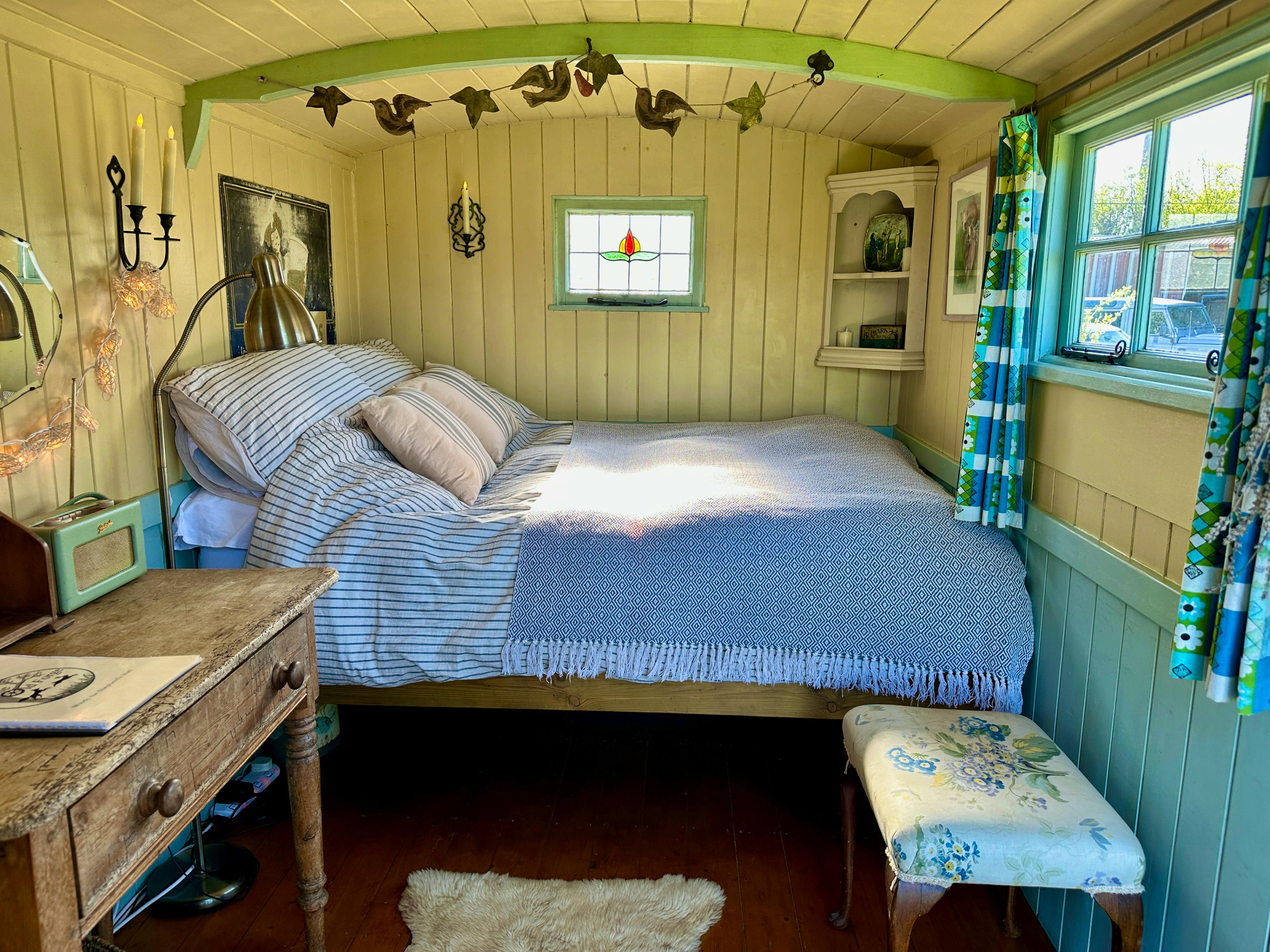 Inside the shepherds hut