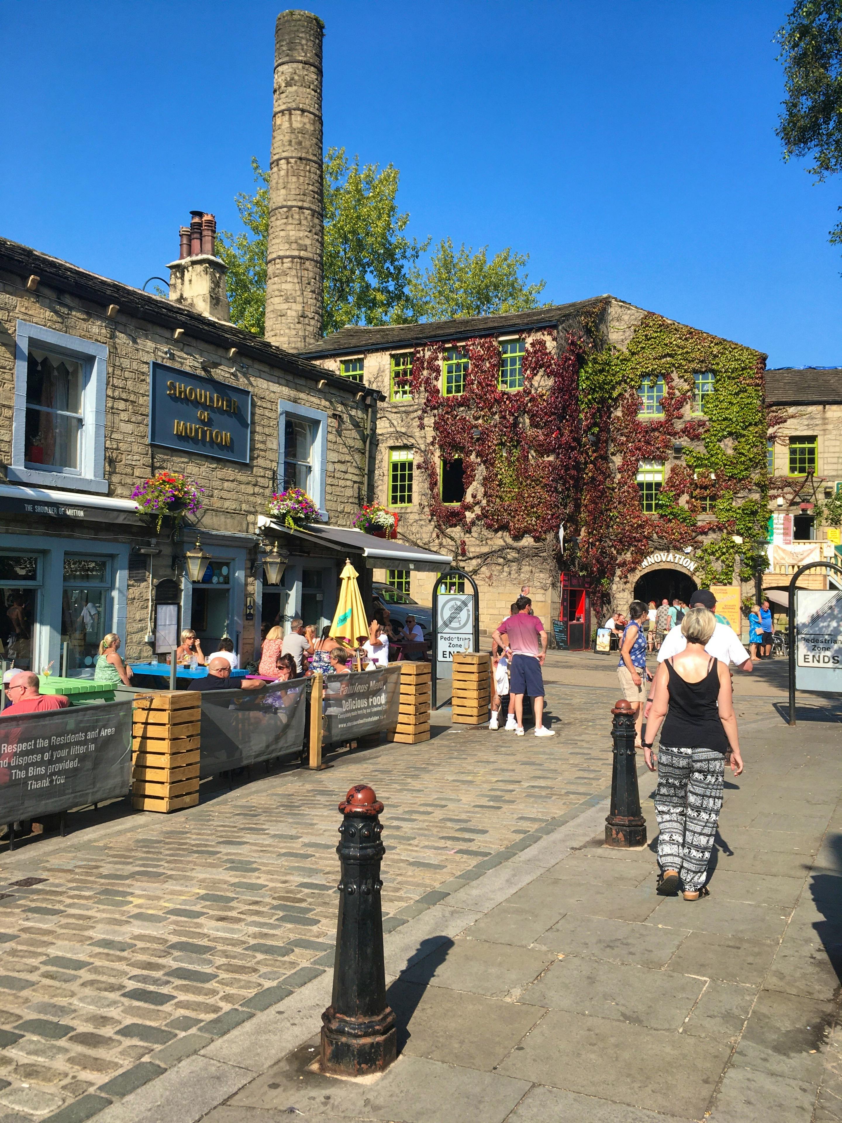Famous Hebden Bridge is 3 miles