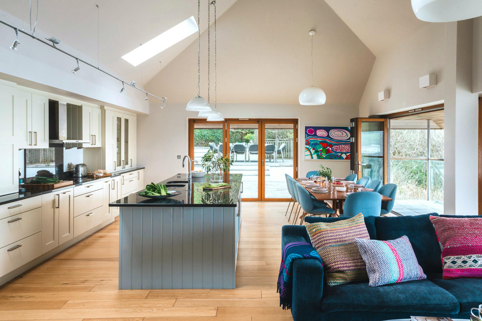 Upstairs entertaining space