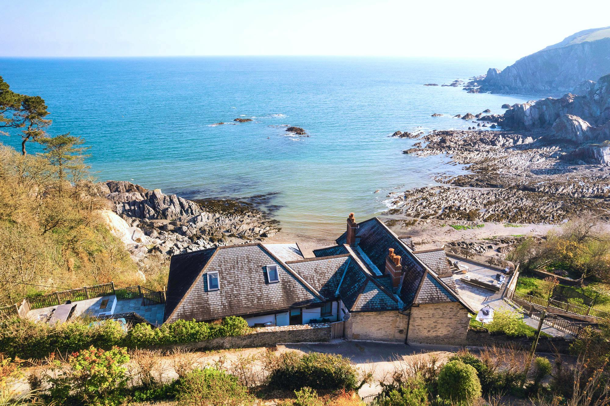 Overlooking Lee Bay beach