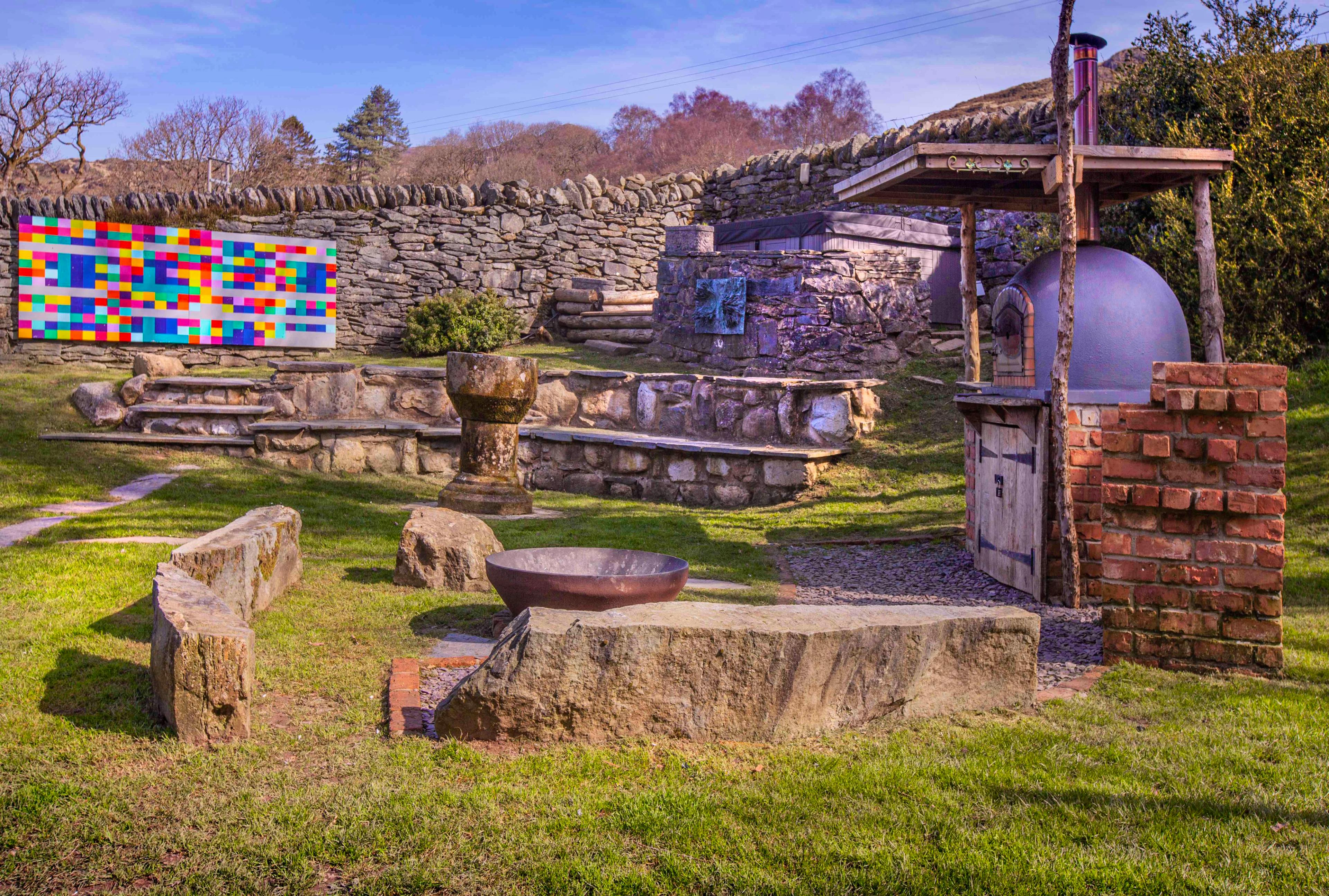 Outdoor BBQ, oven and firebowl