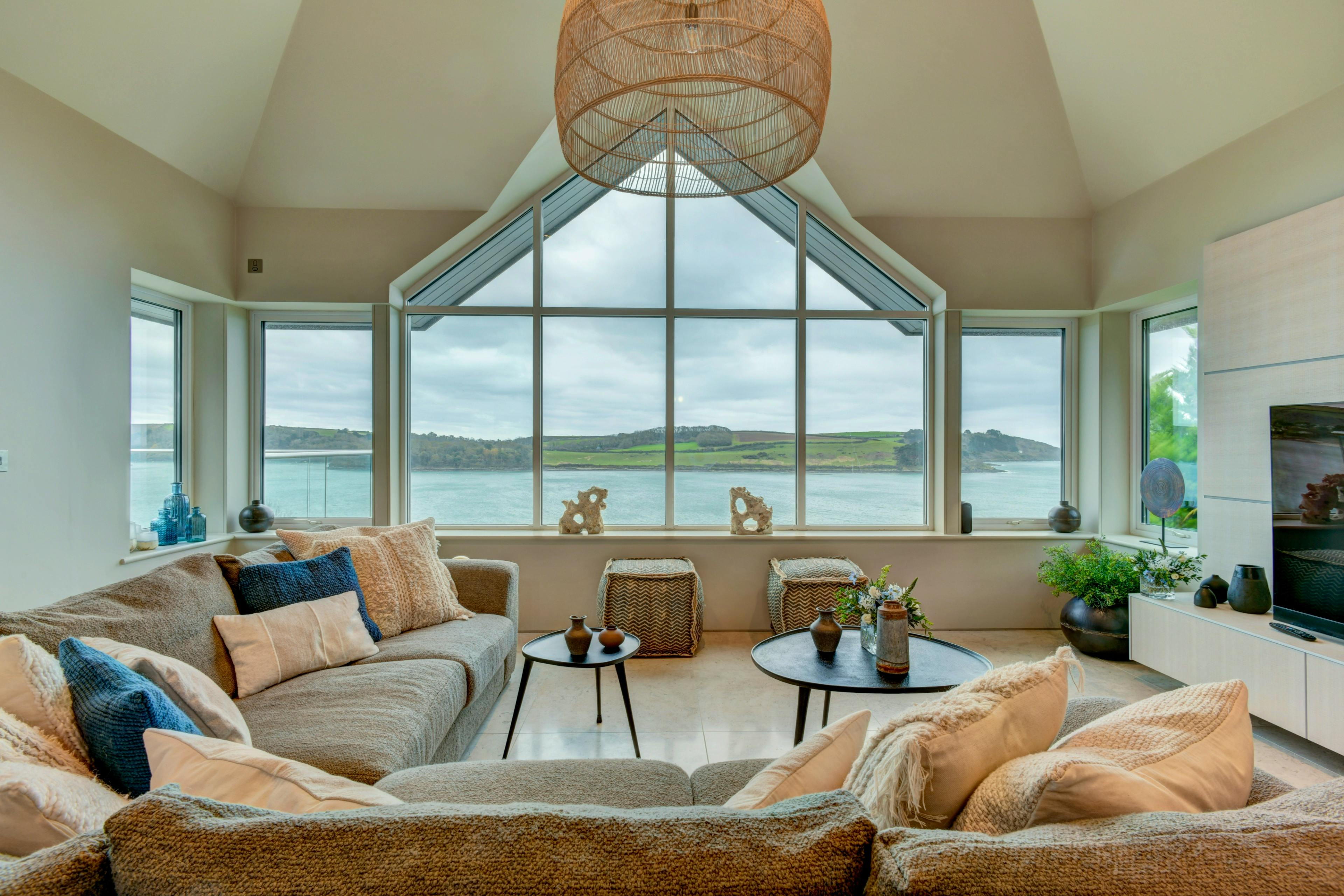 Sitting room with sea views